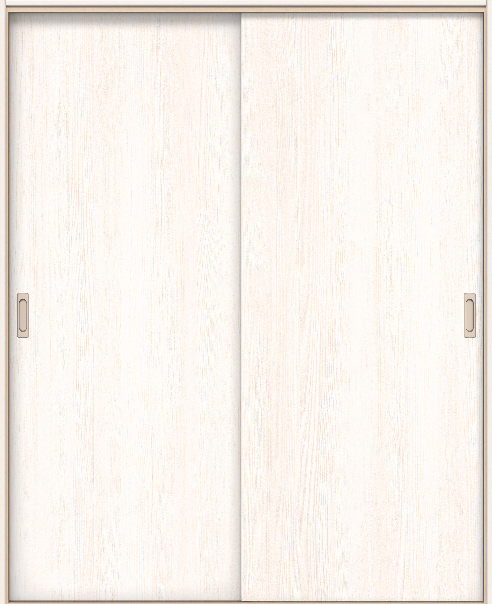 イエリア　戸襖　引戸・引違　扉セット　００デザイン　１６４５幅用　２０００高　〈ネオホワイト柄〉　素地タイプ〈白縁〉　左右兼用　〈シルバー色〉×〈Ｔシルバー色〉