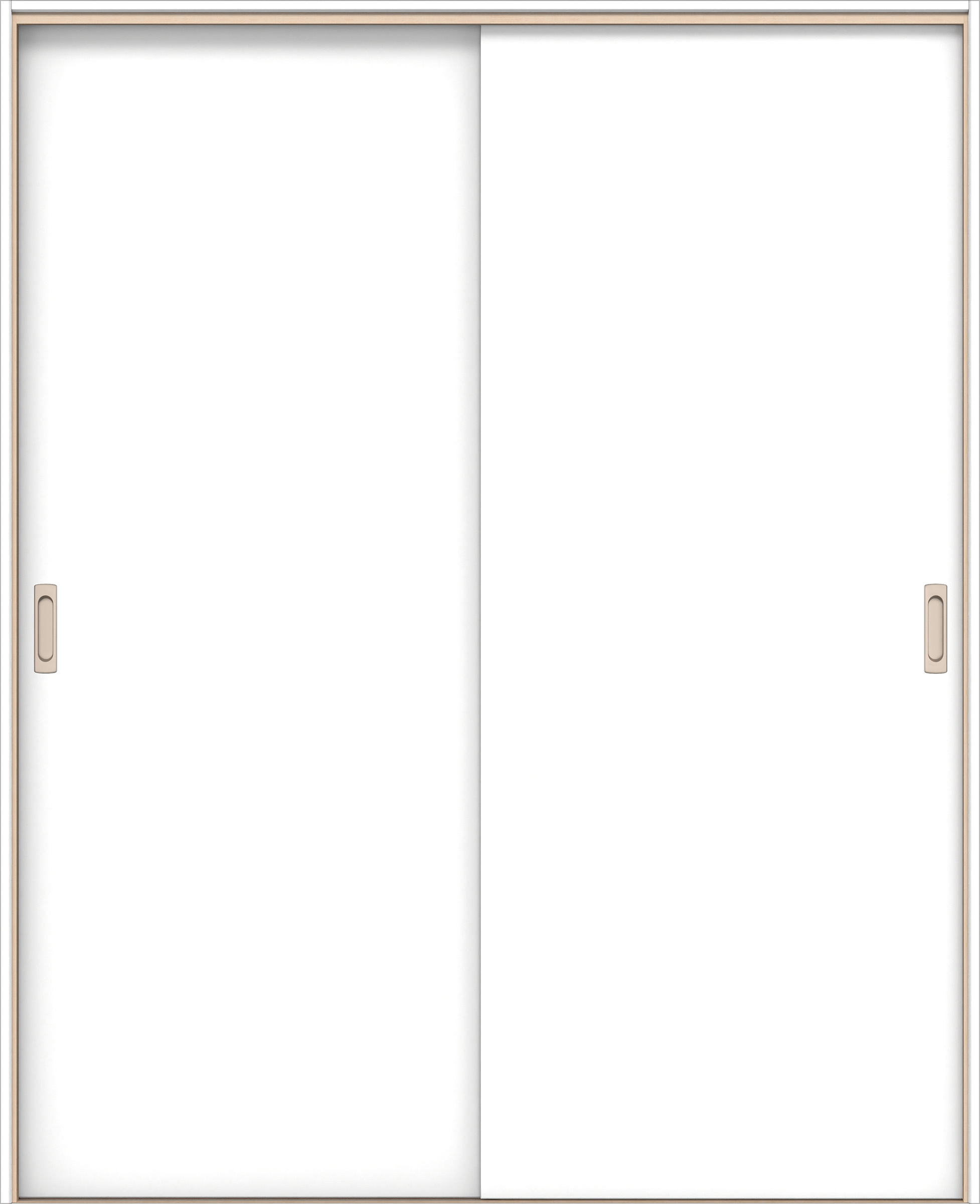 イエリア　戸襖　引戸・引違　扉セット　００デザイン　１６４５幅用　２０００高　〈パウダーホワイト柄〉　素地タイプ〈白縁〉　左右兼用　〈シルバー色〉×〈Ｔシルバー色〉