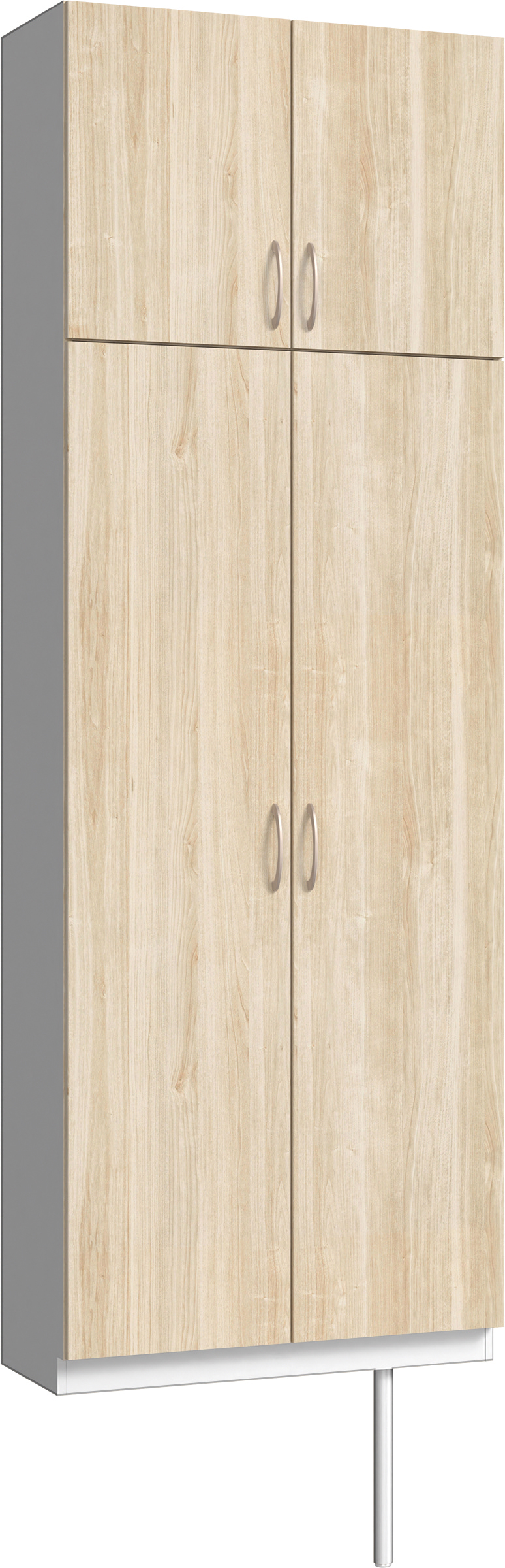 玄関収納　イエリア　開き戸ユニット　フラット　Ｓ２４　トールＰＬＡＮ　シューズ収納　パネル扉　８００幅　〈コットンベージュ柄〉　ハンドルラウンド型〈Ｔシルバー色〉