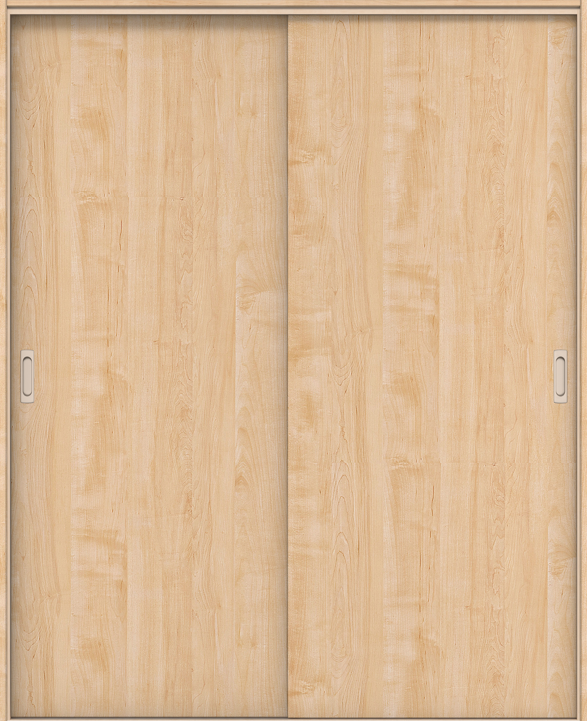 イエリア　戸襖　引戸・引違　扉セット　００デザイン　１６４５幅用　２０００高　〈ミルベージュ柄〉　素地タイプ〈白縁〉　左右兼用　〈シルバー色〉×〈Ｔシルバー色〉