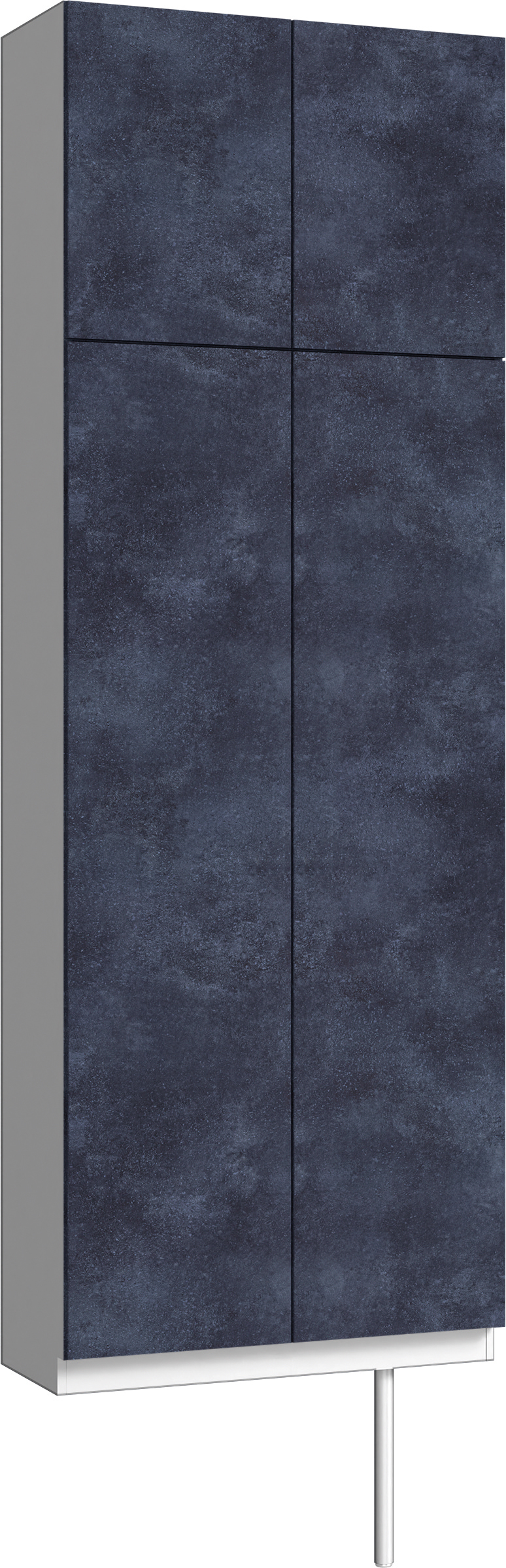 玄関収納　イエリア　開き戸ユニット　フラット　Ｓ２４　トールＰＬＡＮ　シューズ収納　パネル扉　８００幅　〈コバルトブルー柄〉　ハンドルレス