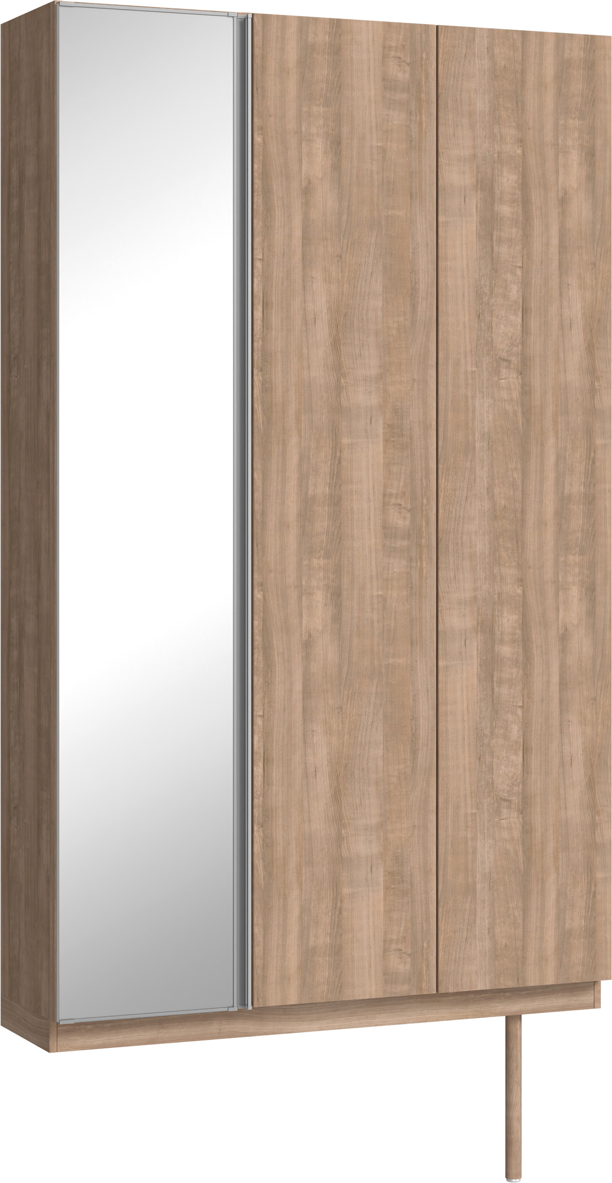 玄関収納　イエリア　開き戸ユニット　フラット縦木目　Ｓ９２　トールＰＬＡＮ　シューズ収納　ミラー扉　１２００幅　〈トープグレー柄〉　ハンドルレス