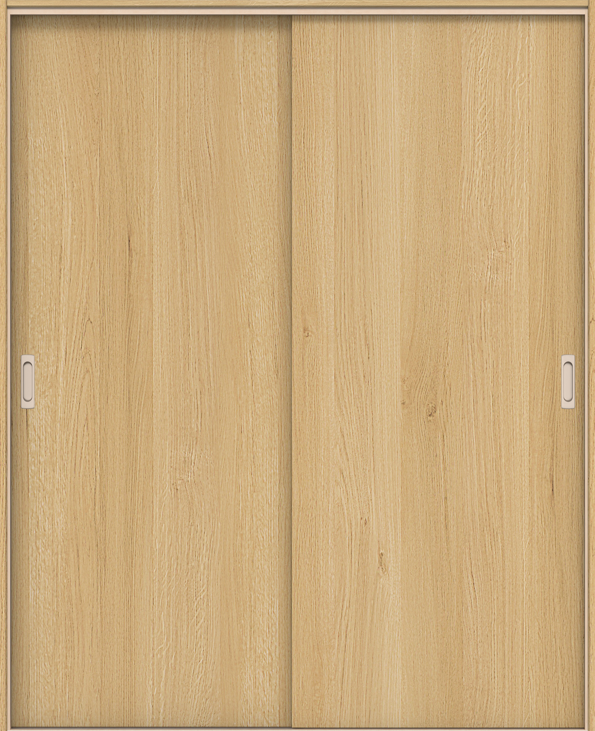 イエリア　戸襖　引戸・引違　扉セット　００デザイン　１６４５幅用　２０００高　〈ライトオーカー柄〉　素地タイプ〈白縁〉　左右兼用　〈シルバー色〉×〈Ｔシルバー色〉