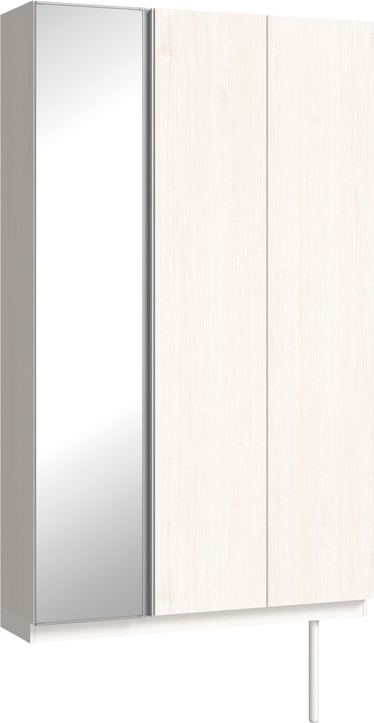 玄関収納　イエリア　開き戸ユニット　フラット縦木目　Ｓ９２　トールＰＬＡＮ　シューズ収納　ミラー扉　１２００幅　〈ネオホワイト柄〉　ハンドルレス