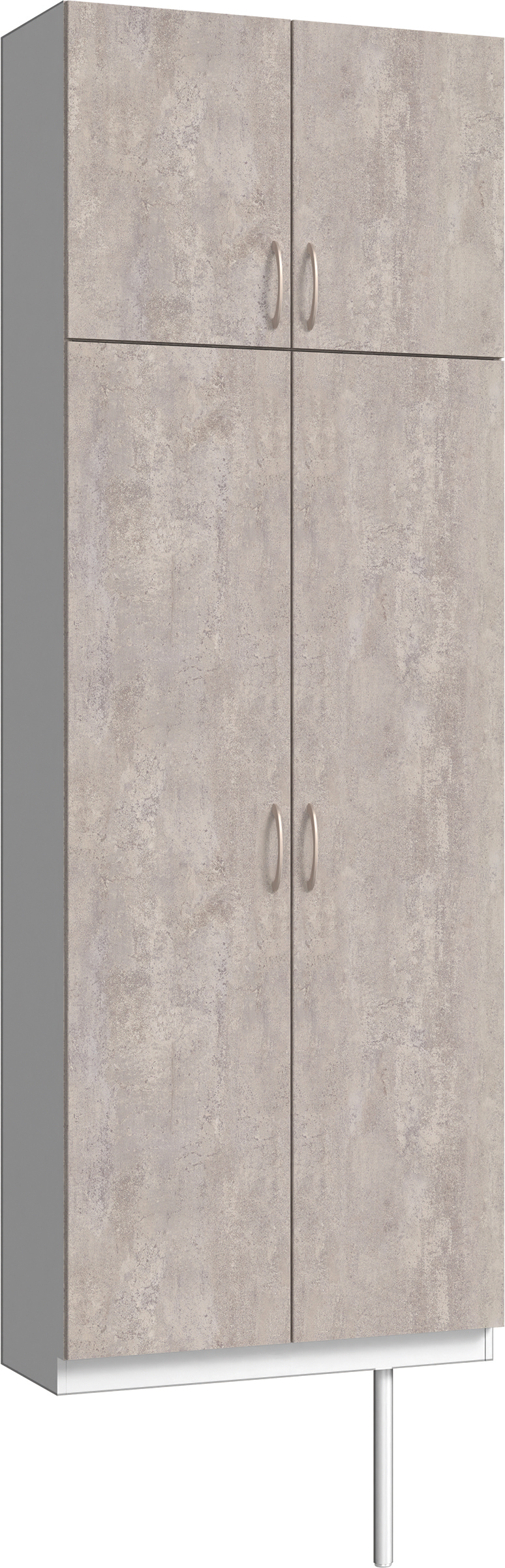 玄関収納　イエリア　開き戸ユニット　フラット　Ｓ２４　トールＰＬＡＮ　シューズ収納　パネル扉　８００幅　〈コンクリートグレー柄〉　ハンドルラウンド型〈Ｔシルバー色〉