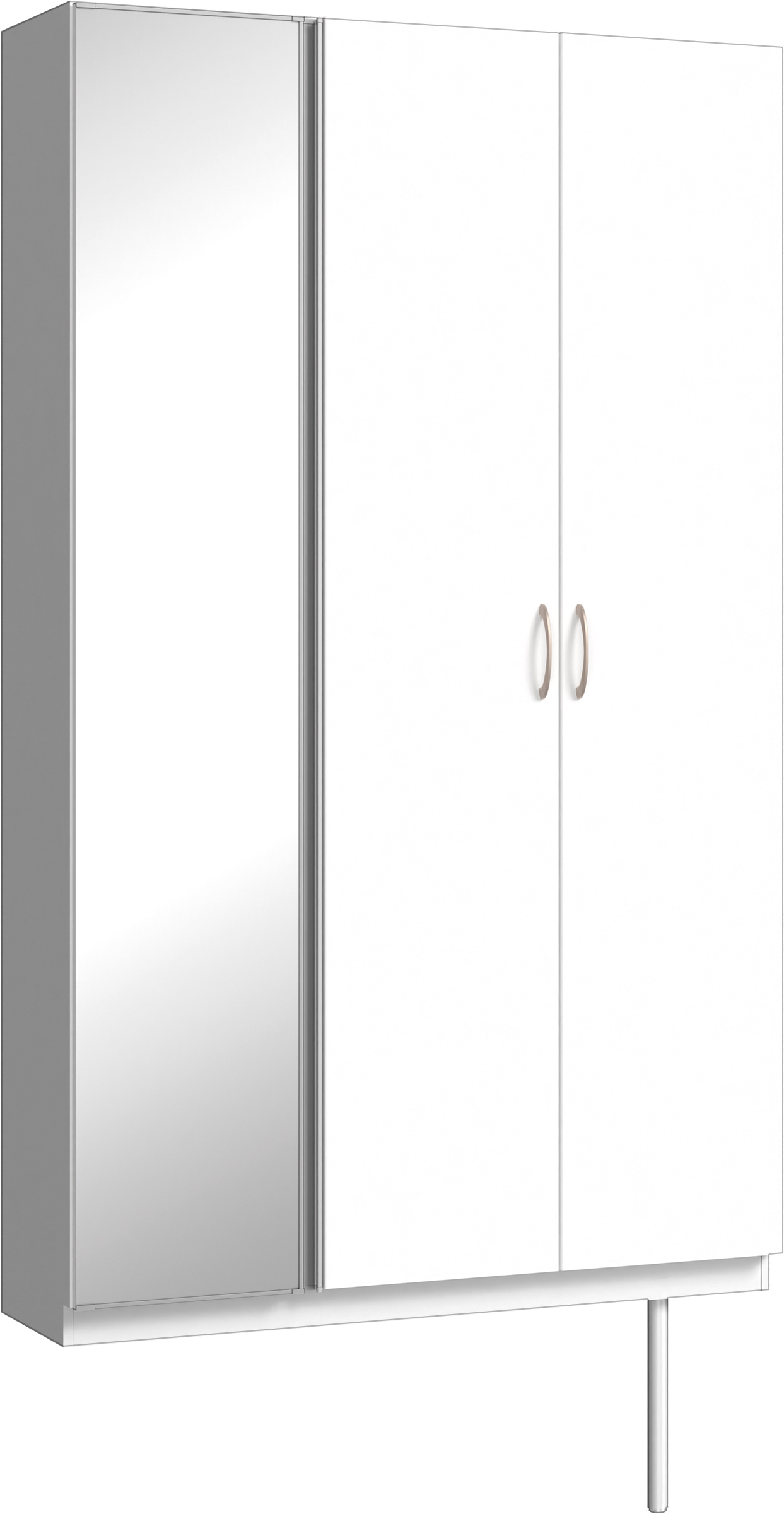 玄関収納　イエリア　開き戸ユニット　フラット縦木目　Ｓ９２　トールＰＬＡＮ　シューズ収納　ミラー扉　１２００幅　〈パウダーホワイト柄〉　ハンドルラウンド型〈Ｔシルバー色〉