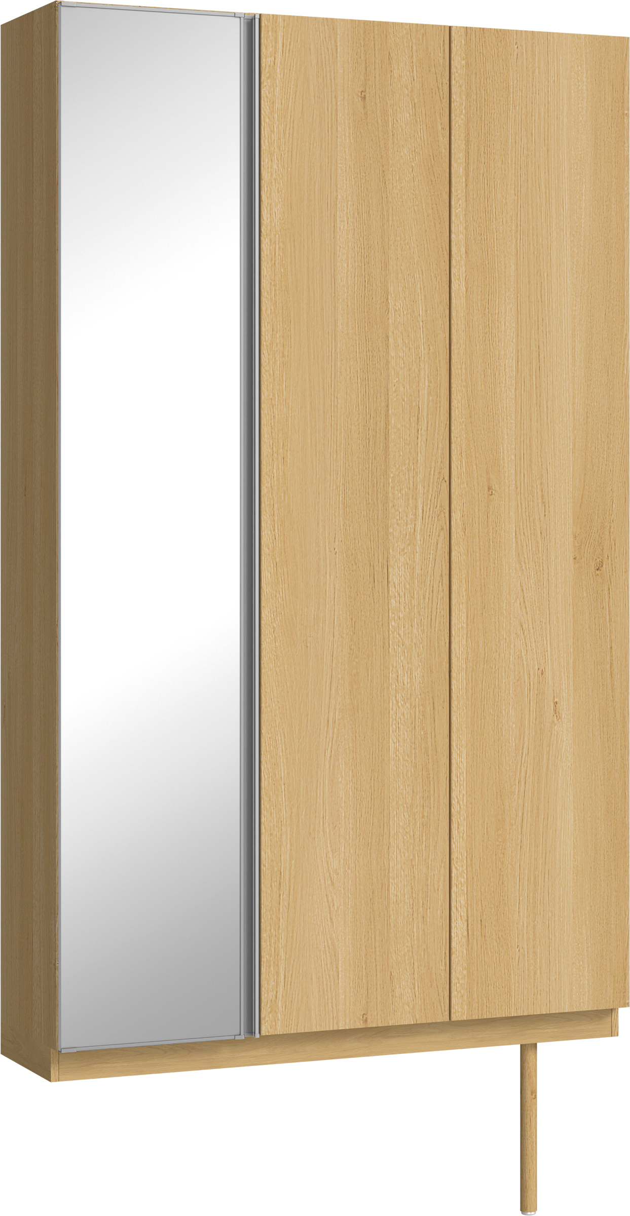 玄関収納　イエリア　開き戸ユニット　フラット縦木目　Ｓ９２　トールＰＬＡＮ　シューズ収納　ミラー扉　１２００幅　〈ライトオーカー柄〉　ハンドルレス