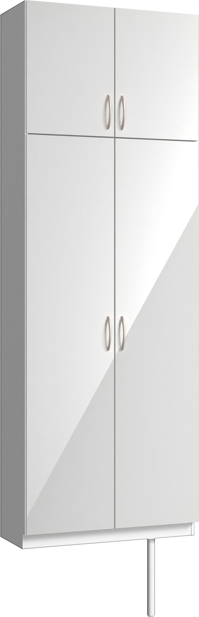 玄関収納　イエリア　開き戸ユニット　フラット　Ｓ２４　トールＰＬＡＮ　シューズ収納　パネル扉　８００幅　〈ルミホワイト柄〉　ハンドルラウンド型〈Ｔシルバー色〉