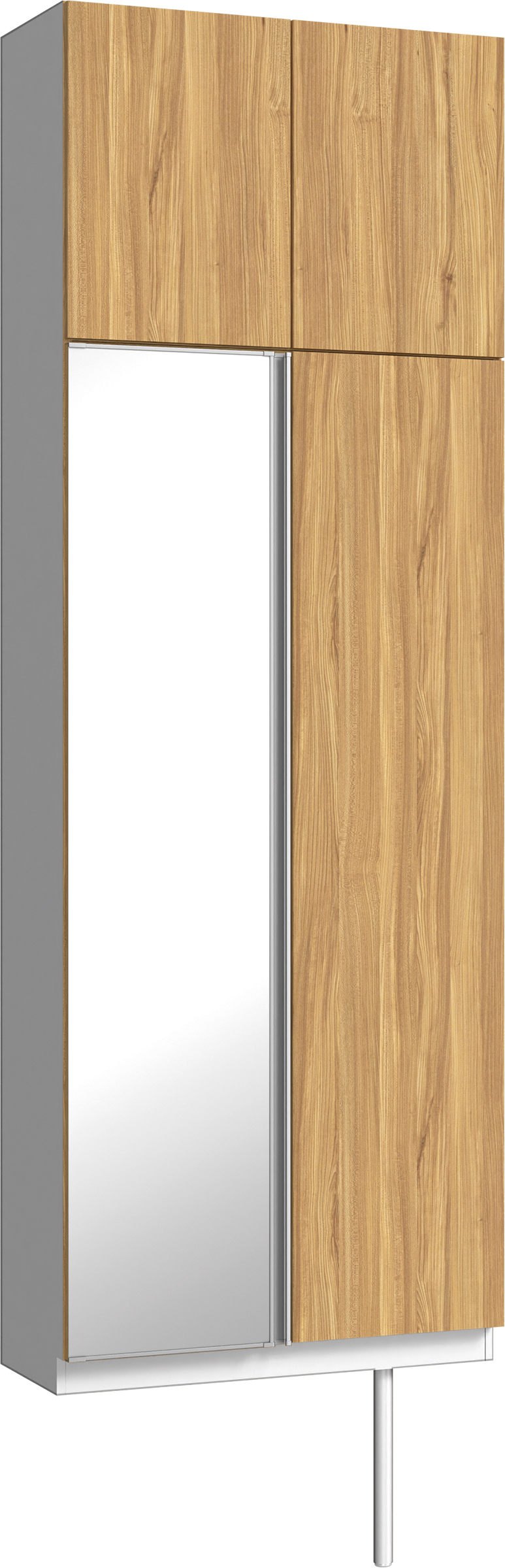 玄関収納　イエリア　開き戸ユニット　フラット　Ｓ２５　トールＰＬＡＮ　シューズ収納　ミラー扉　８００幅　〈シナモンブラウン柄〉　ハンドルレス