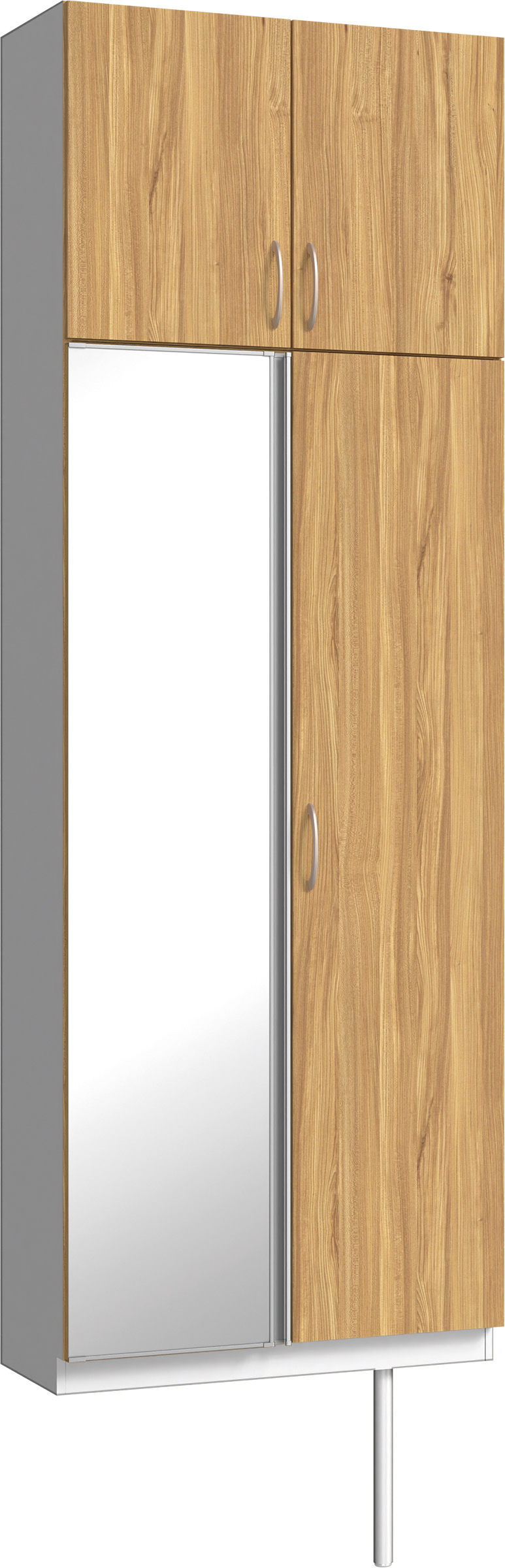 玄関収納　イエリア　開き戸ユニット　フラット　Ｓ２５　トールＰＬＡＮ　シューズ収納　ミラー扉　８００幅　〈シナモンブラウン柄〉　ハンドルラウンド型〈Ｔシルバー色〉