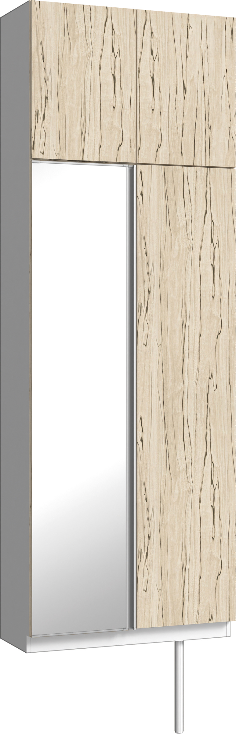 玄関収納　イエリア　開き戸ユニット　フラット　Ｓ２５　トールＰＬＡＮ　シューズ収納　ミラー扉　８００幅　〈スロウベージュ柄〉　ハンドルレス