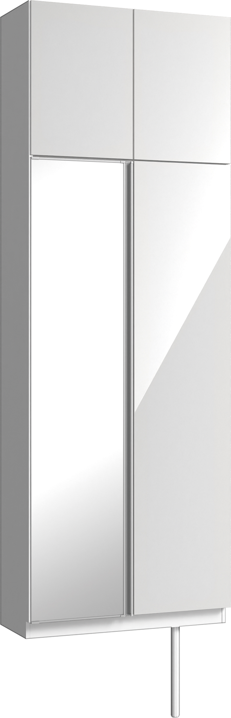 玄関収納　イエリア　開き戸ユニット　フラット　Ｓ２５　トールＰＬＡＮ　シューズ収納　ミラー扉　８００幅　〈ルミホワイト柄〉　ハンドルレス