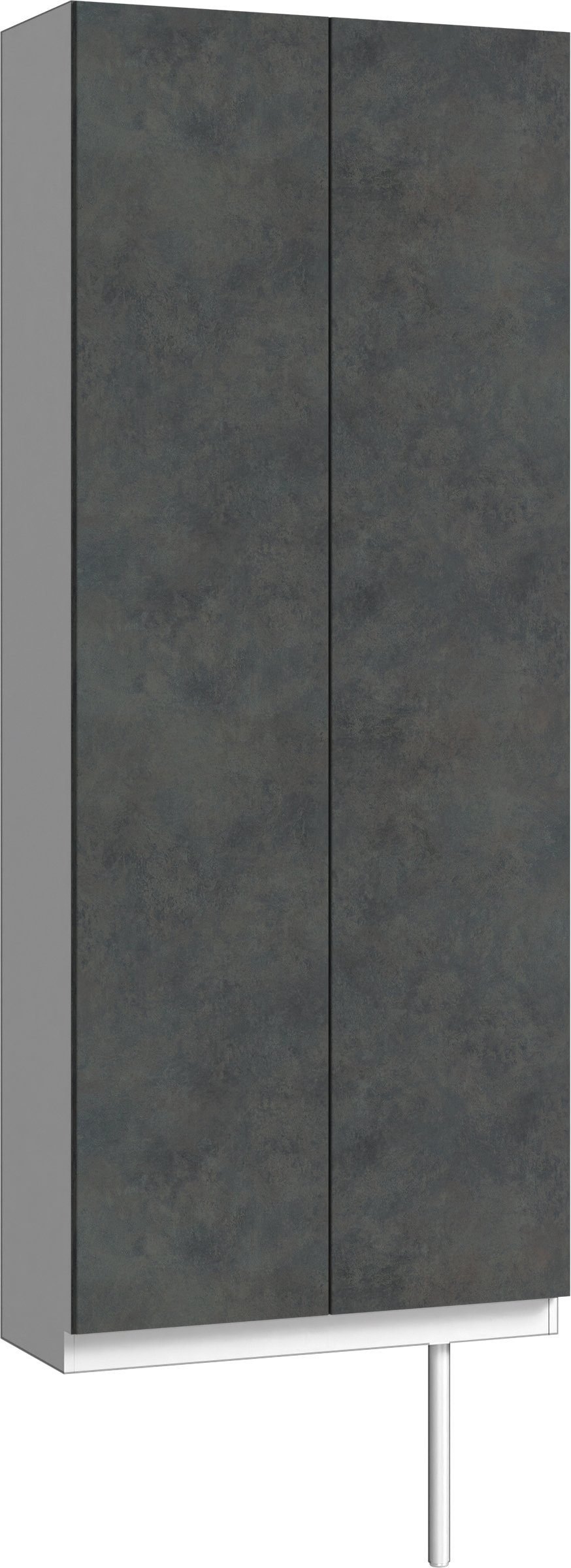 玄関収納　イエリア　開き戸ユニット　フラット　Ｓ２７　トールＰＬＡＮ　シューズ収納　パネル扉　８００幅　〈アイアンブラック柄〉　ハンドルレス