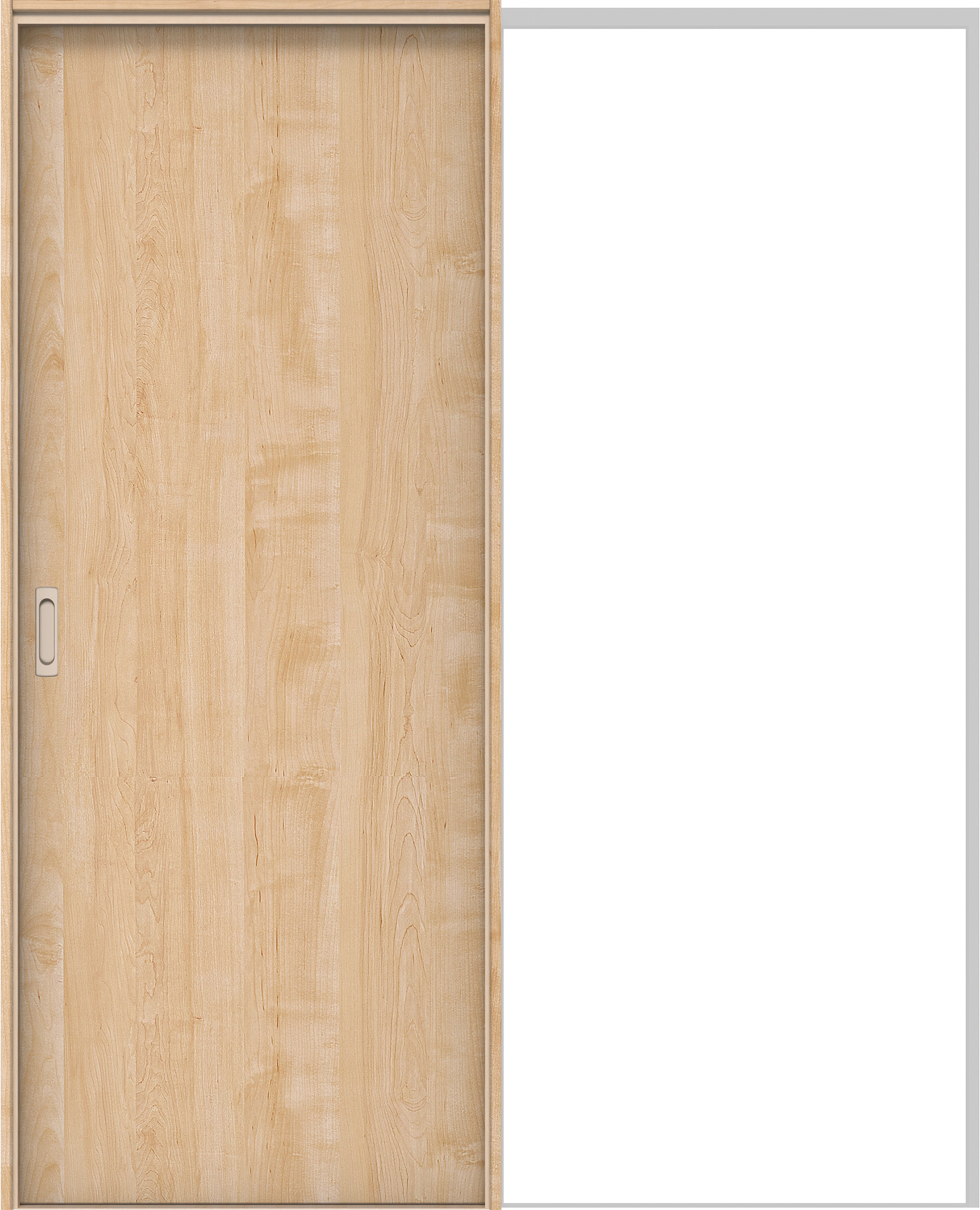 イエリア　戸襖　引戸・片引　扉セット　００デザイン　１６４５幅用　２０００高　〈ミルベージュ柄〉　化粧タイプ（刷毛引き風）〈黒縁〉　左引　〈ブラック色〉×〈Ｔシルバー色〉