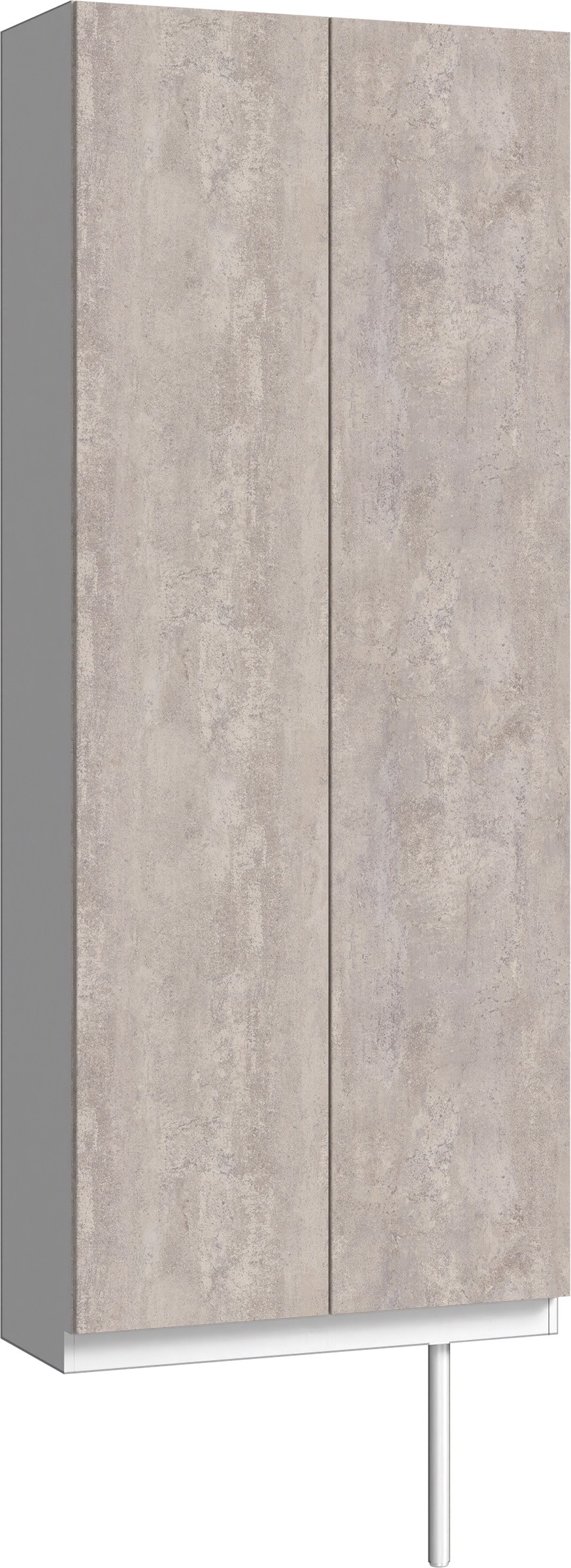 玄関収納　イエリア　開き戸ユニット　フラット　Ｓ２７　トールＰＬＡＮ　シューズ収納　パネル扉　８００幅　〈コンクリートグレー柄〉　ハンドルレス