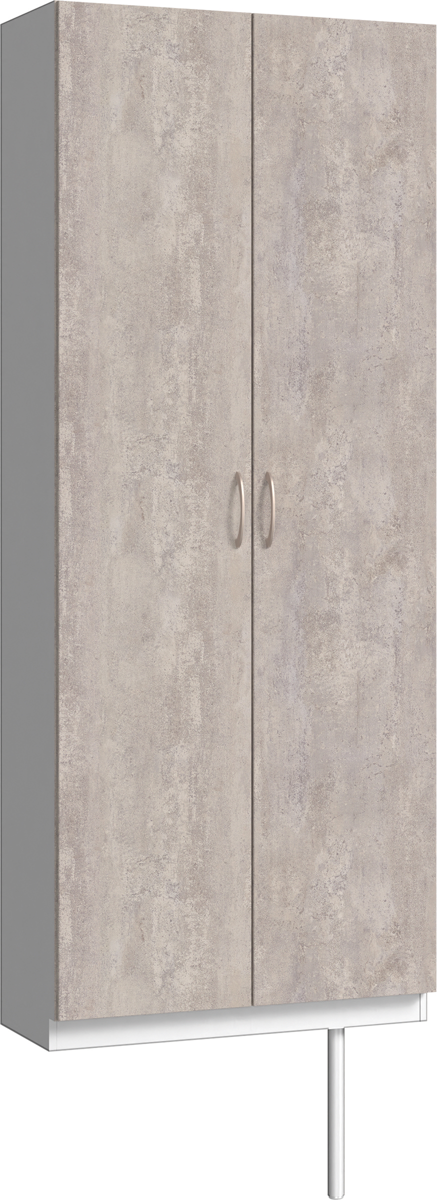 玄関収納　イエリア　開き戸ユニット　フラット　Ｓ２７　トールＰＬＡＮ　シューズ収納　パネル扉　８００幅　〈コンクリートグレー柄〉　ハンドルラウンド型〈Ｔシルバー色〉