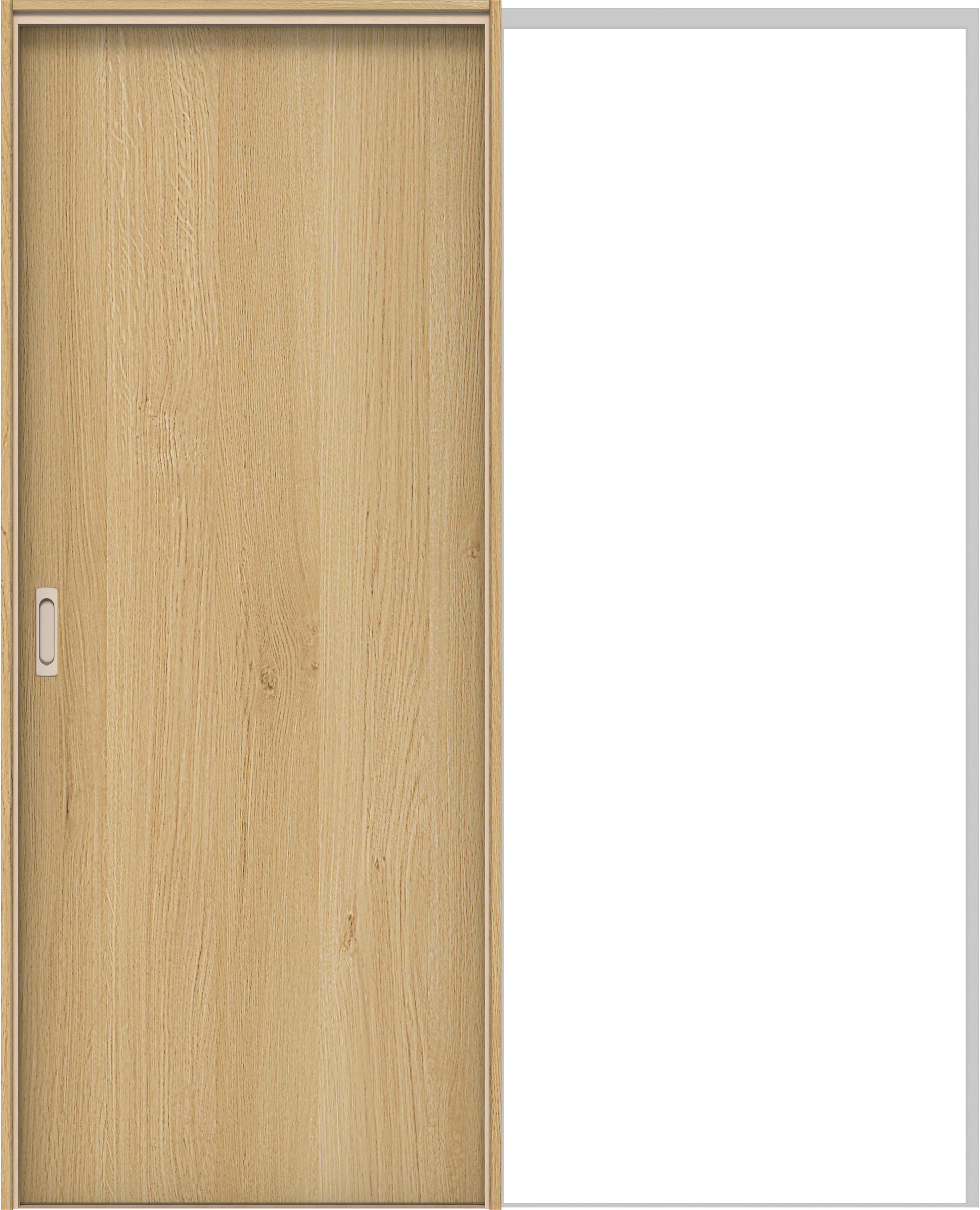 イエリア　戸襖　引戸・片引　扉セット　００デザイン　１６４５幅用　２０００高　〈ライトオーカー柄〉　化粧タイプ（刷毛引き風）〈黒縁〉　左引　〈ブラック色〉×〈Ｔシルバー色〉