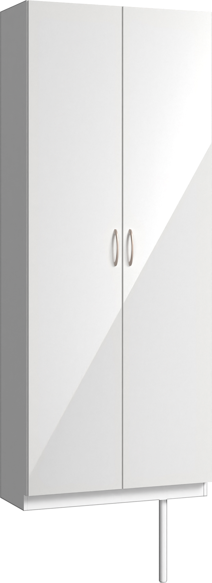 玄関収納　イエリア　開き戸ユニット　フラット　Ｓ２７　トールＰＬＡＮ　シューズ収納　パネル扉　８００幅　〈ルミホワイト柄〉　ハンドルラウンド型〈Ｔシルバー色〉