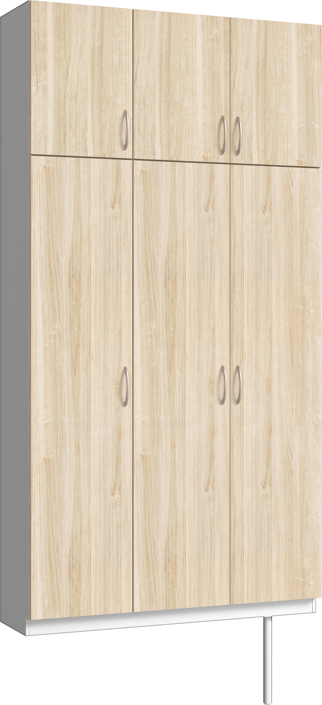 玄関収納　イエリア　開き戸ユニット　フラット　Ｓ３０　トールＰＬＡＮ　シューズ収納　パネル扉　１２００幅　〈コットンベージュ柄〉　ハンドルラウンド型〈Ｔシルバー色〉