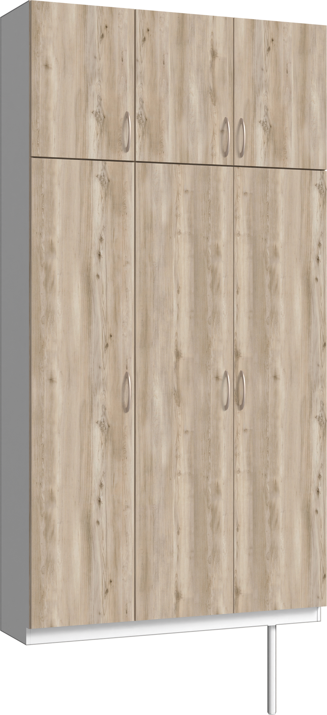 玄関収納　イエリア　開き戸ユニット　フラット　Ｓ３０　トールＰＬＡＮ　シューズ収納　パネル扉　１２００幅　〈スモークグレー柄〉　ハンドルラウンド型〈Ｔシルバー色〉