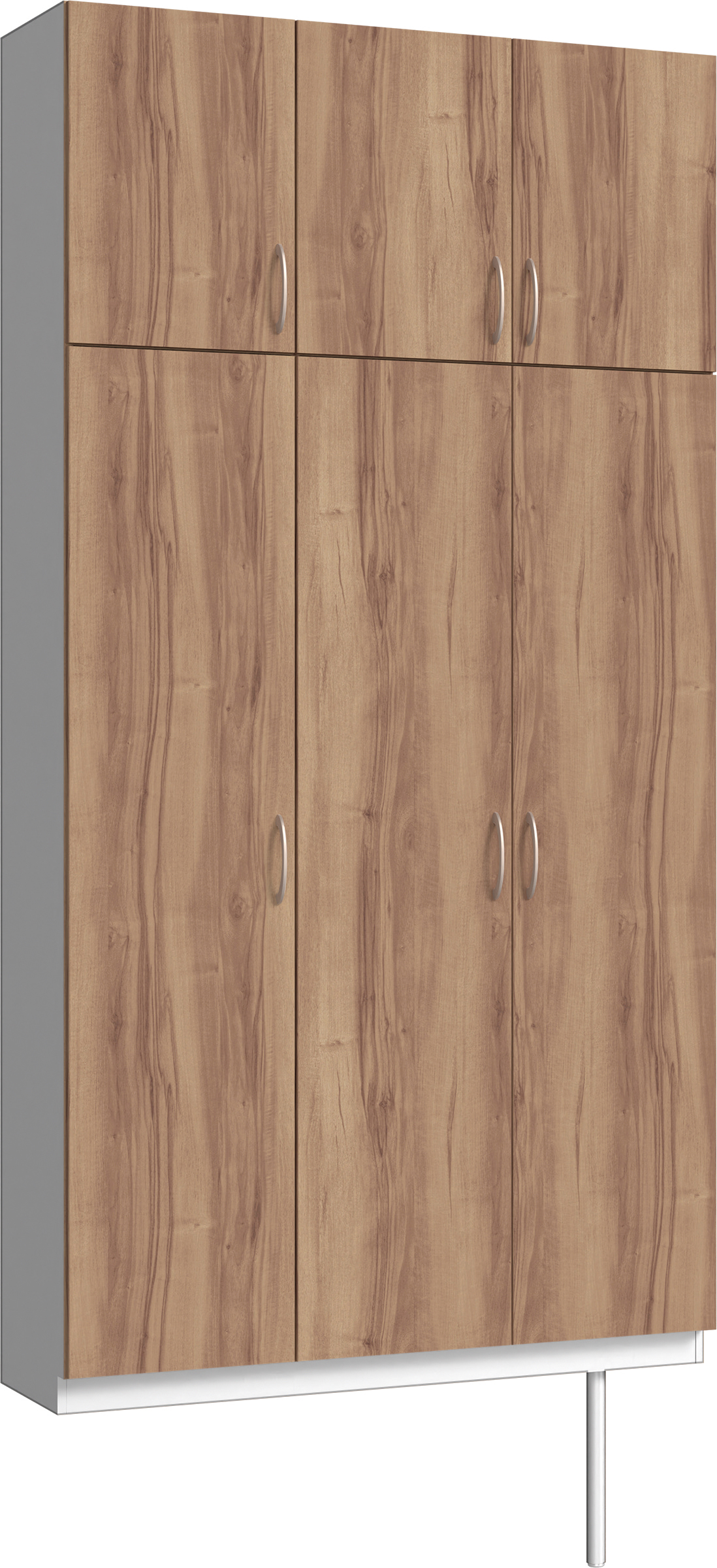 玄関収納　イエリア　開き戸ユニット　フラット　Ｓ３０　トールＰＬＡＮ　シューズ収納　パネル扉　１２００幅　〈バームブラウン柄〉　ハンドルラウンド型〈Ｔシルバー色〉