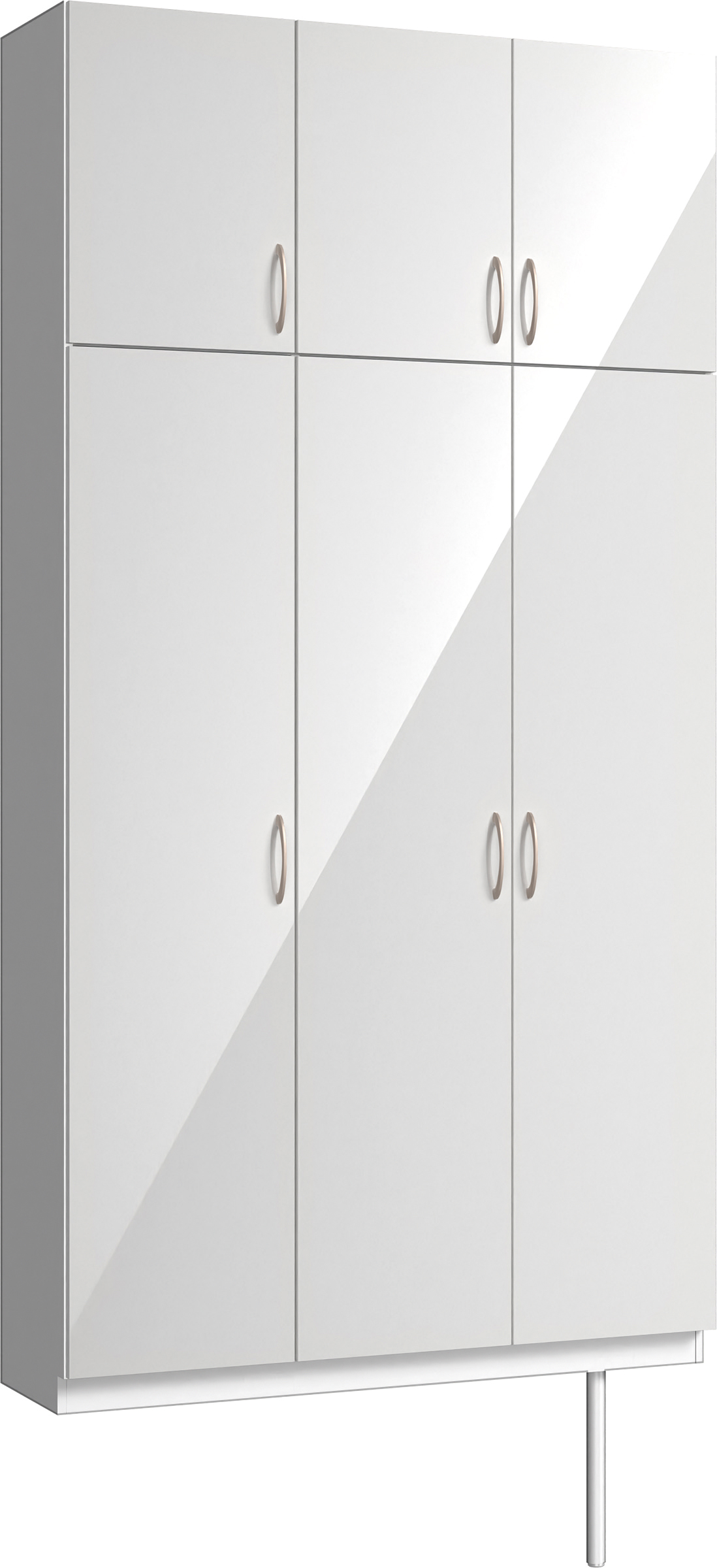 玄関収納　イエリア　開き戸ユニット　フラット　Ｓ３０　トールＰＬＡＮ　シューズ収納　パネル扉　１２００幅　〈ルミホワイト柄〉　ハンドルラウンド型〈Ｔシルバー色〉