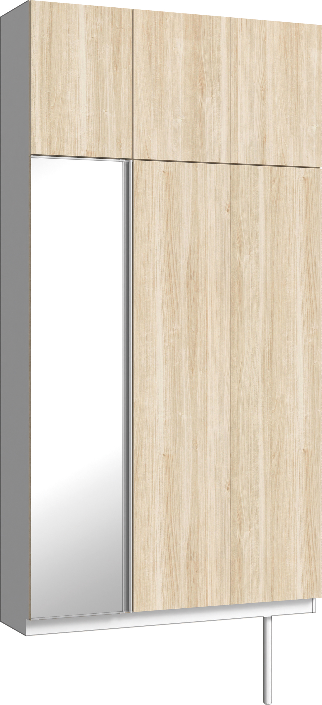 玄関収納　イエリア　開き戸ユニット　フラット　Ｓ３５　トールＰＬＡＮ　シューズ収納　ミラー扉　１２００幅　〈コットンベージュ柄〉　ハンドルレス