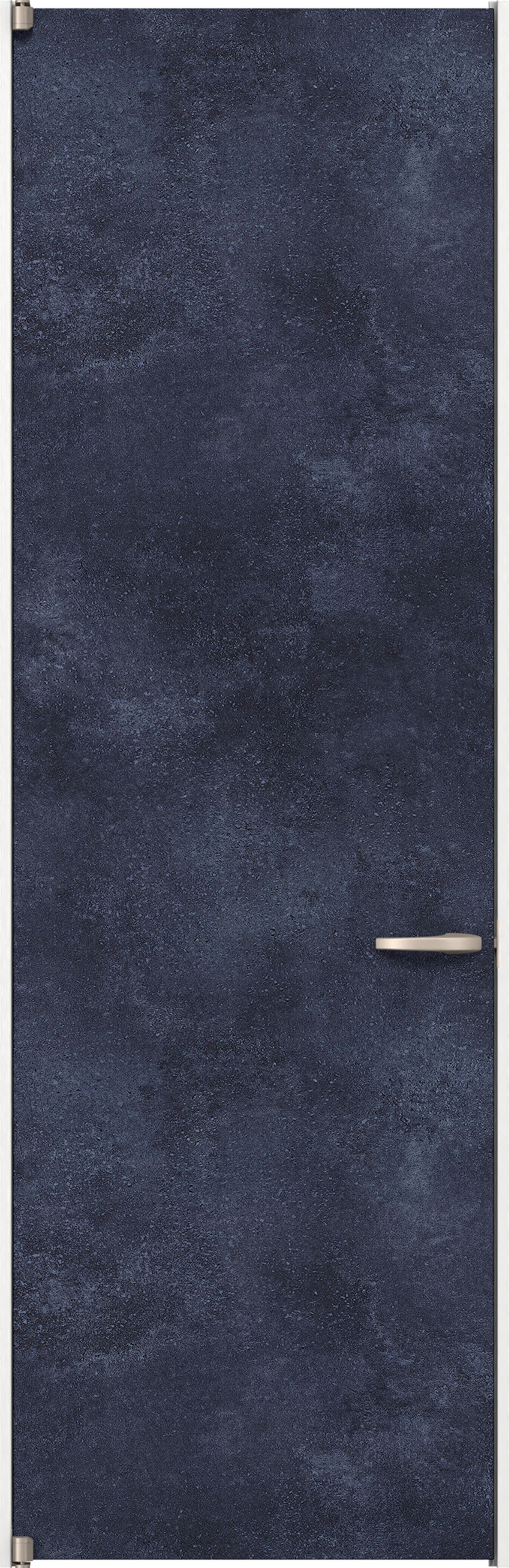 リビングドア　イエリア　二方枠ドア　扉セット　００デザイン　７５５幅　２４００高　〈コバルトブルー柄〉　左開き　空錠　ピボット丁番