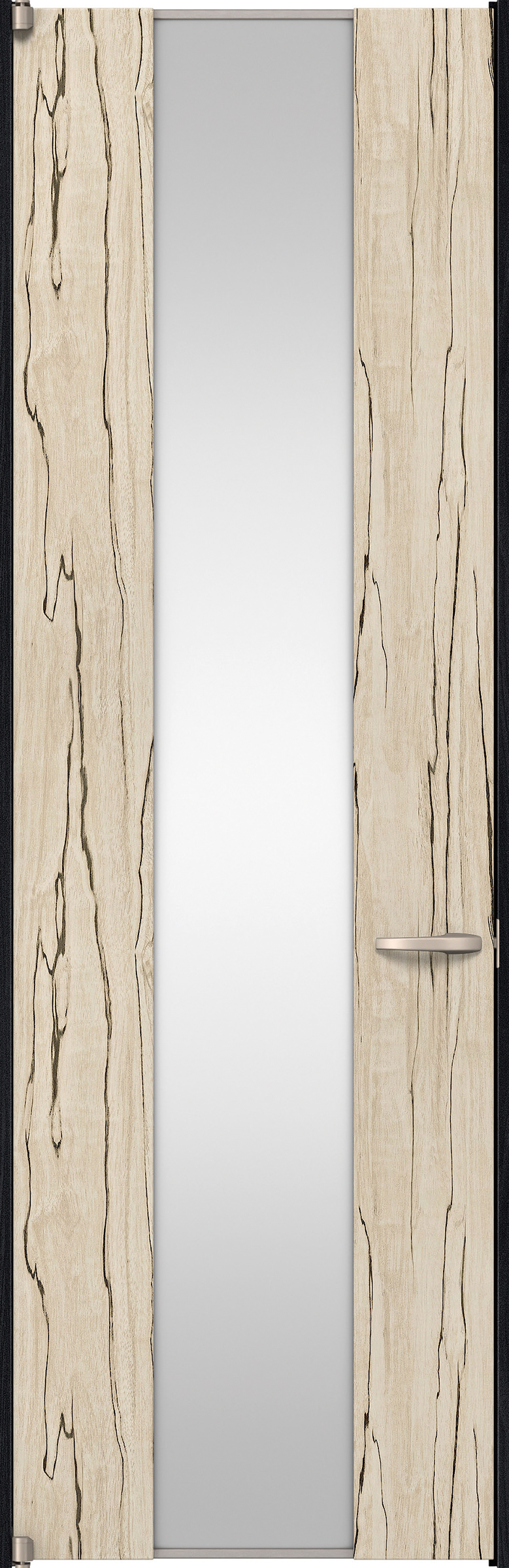 リビングドア　イエリア　二方枠ドア　扉セット　４Ｐデザイン　７３５幅　２４００高　〈スロウベージュ柄〉　左開き　空錠　ピボット丁番