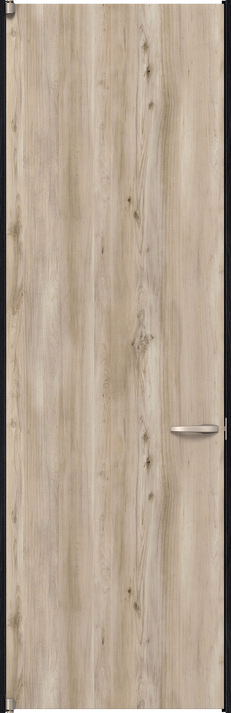 リビングドア　イエリア　二方枠ドア　扉セット　００デザイン　７５５幅　２４００高　〈スモークグレー柄〉　左開き　空錠　ピボット丁番