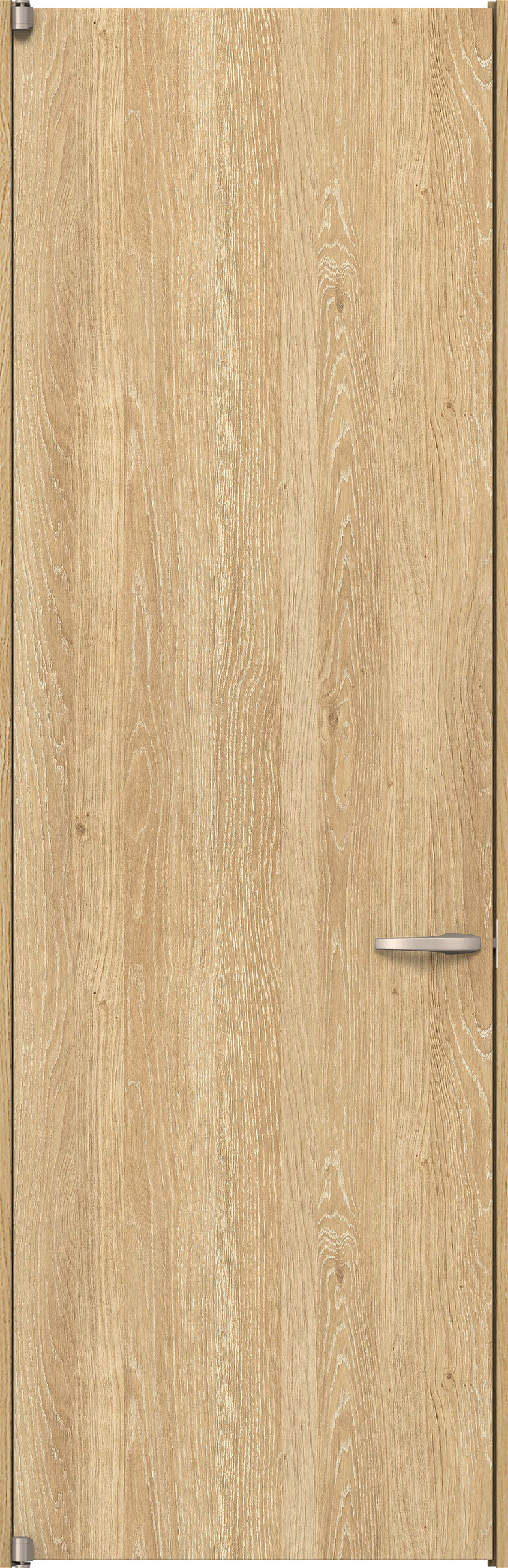 リビングドア　イエリア　二方枠ドア　扉セット　００デザイン　７８０幅　２４００高　〈ミルキーオーカー柄〉　左開き　空錠　ピボット丁番