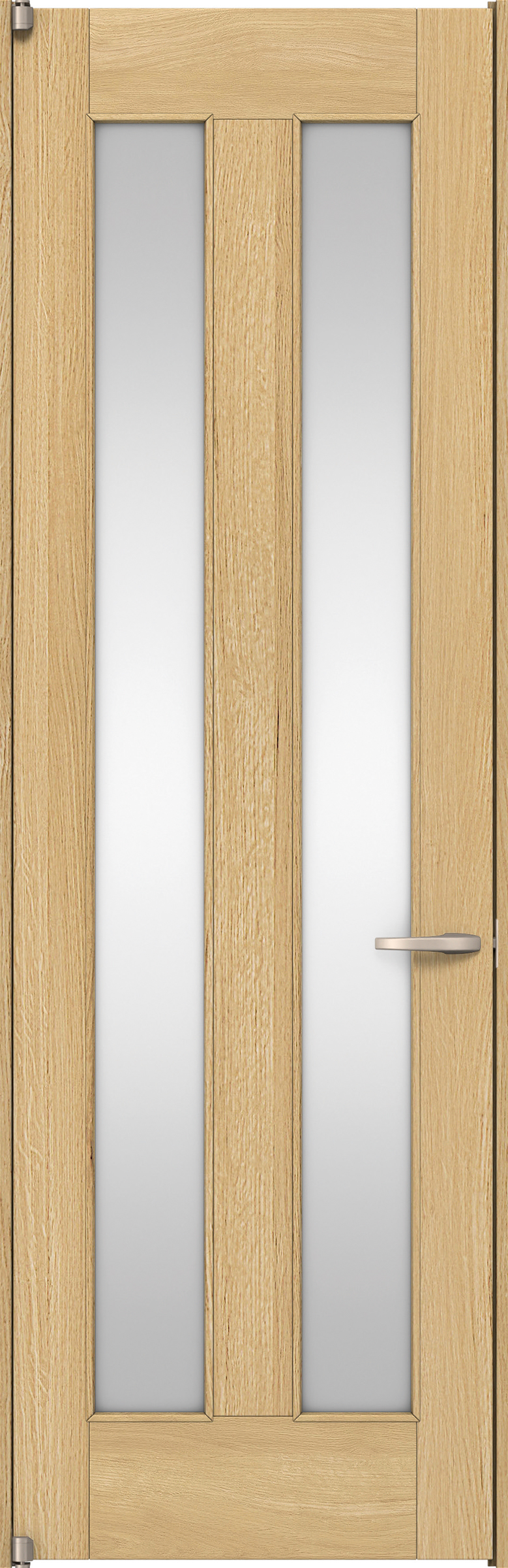 リビングドア　イエリア　二方枠ドア　扉セット　０６デザイン　８５０幅　２４００高　〈ライトオーカー柄〉　左開き　空錠　ピボット丁番