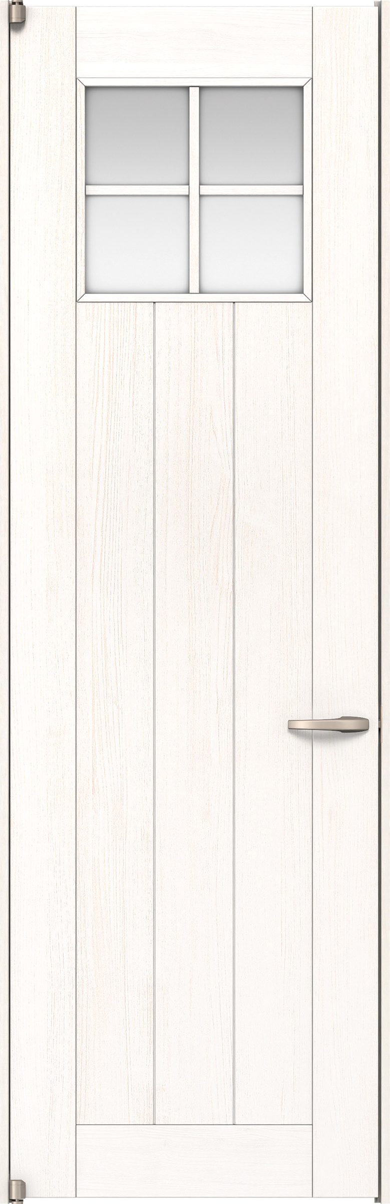 リビングドア　イエリア　二方枠ドア　扉セット　１Ｓデザイン　７８０幅　２４００高　〈ネオホワイト柄〉　左開き　空錠　ピボット丁番