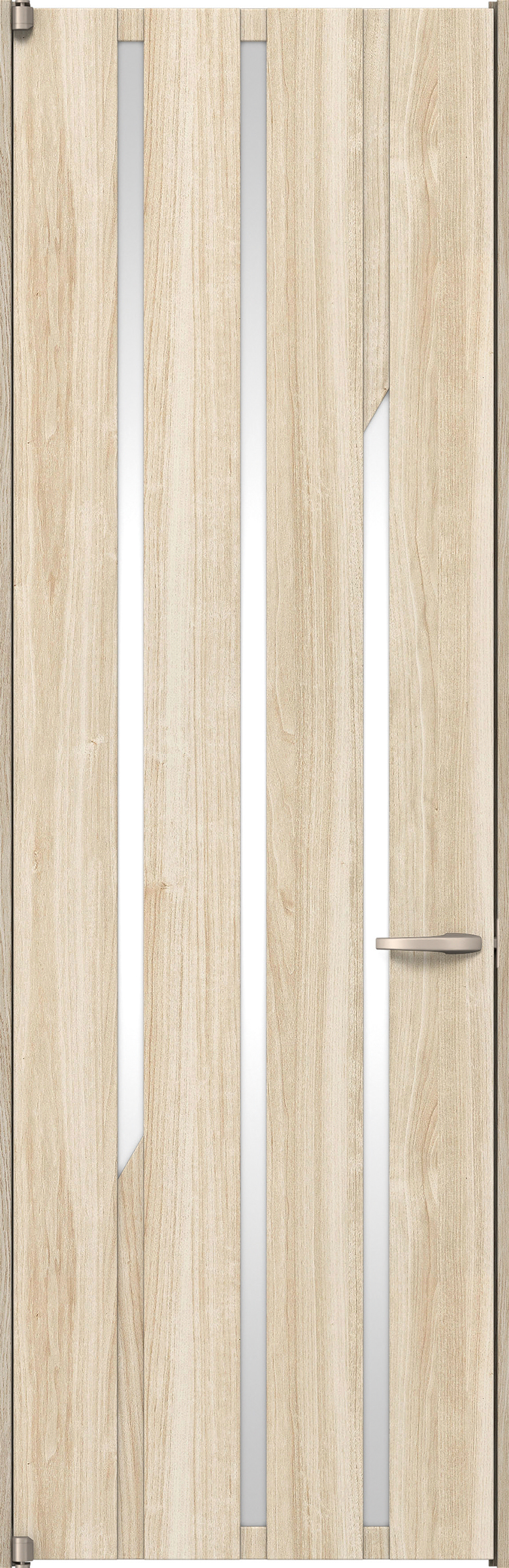 リビングドア　イエリア　二方枠ドア　扉セット　Ｅ３デザイン　７３５幅　２４００高　〈コットンベージュ柄〉　左開き　空錠　ピボット丁番