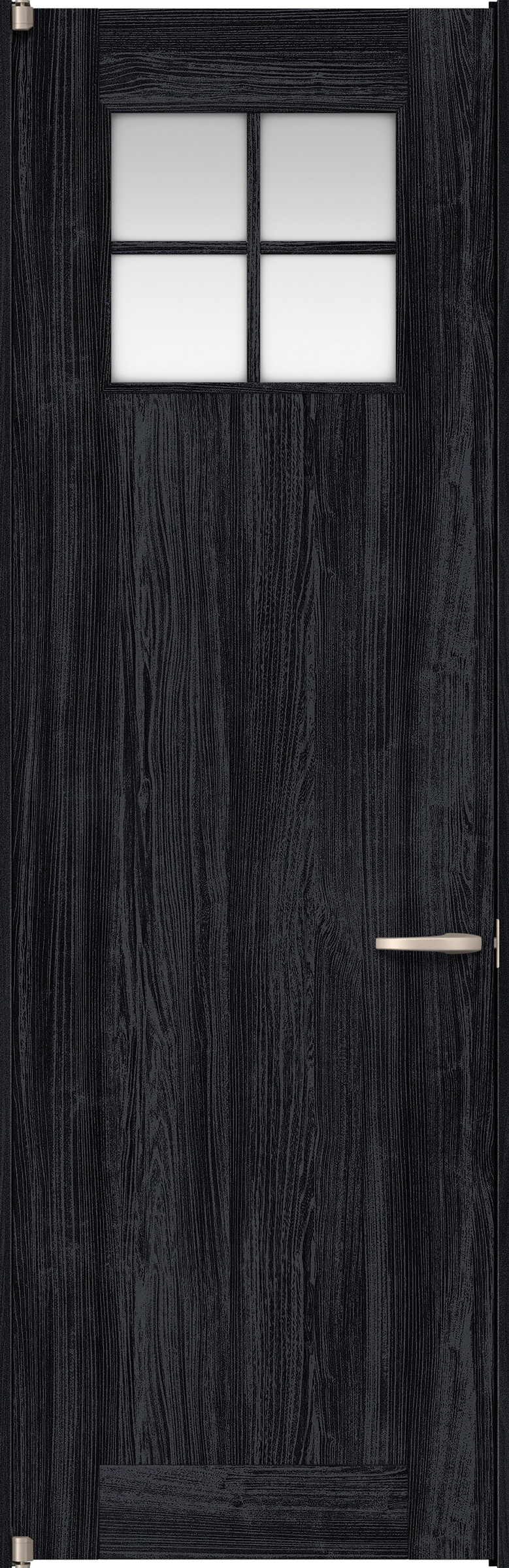 リビングドア　イエリア　二方枠ドア　扉セット　１Ｓデザイン　７８０幅　２４００高　〈モスブラック柄〉　左開き　空錠　ピボット丁番