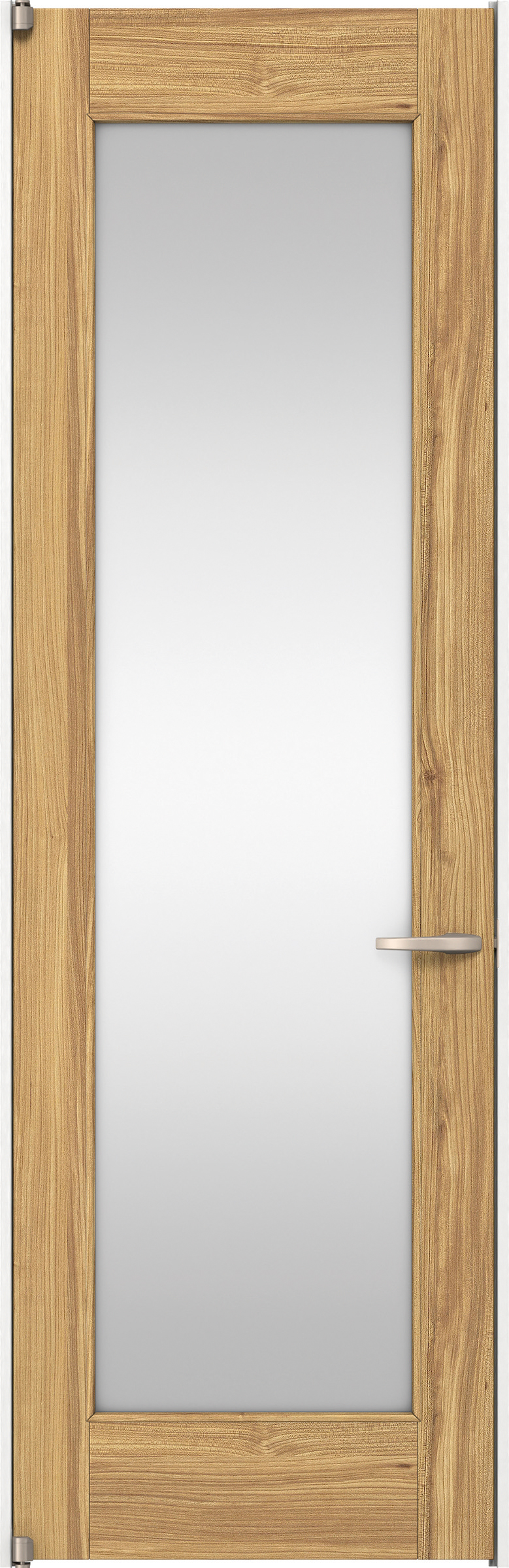 リビングドア　イエリア　二方枠ドア　扉セット　２１デザイン　８５０幅　２４００高　〈シナモンブラウン柄〉　左開き　空錠　ピボット丁番