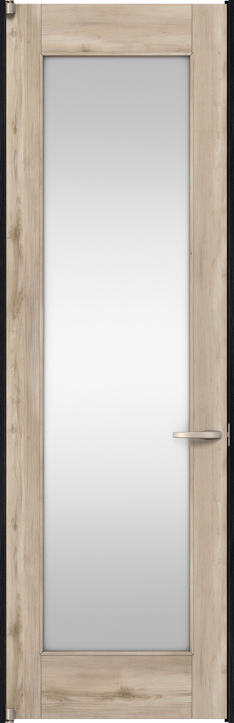 リビングドア　イエリア　二方枠ドア　扉セット　２１デザイン　８５０幅　２４００高　〈スモークグレー柄〉　左開き　空錠　ピボット丁番