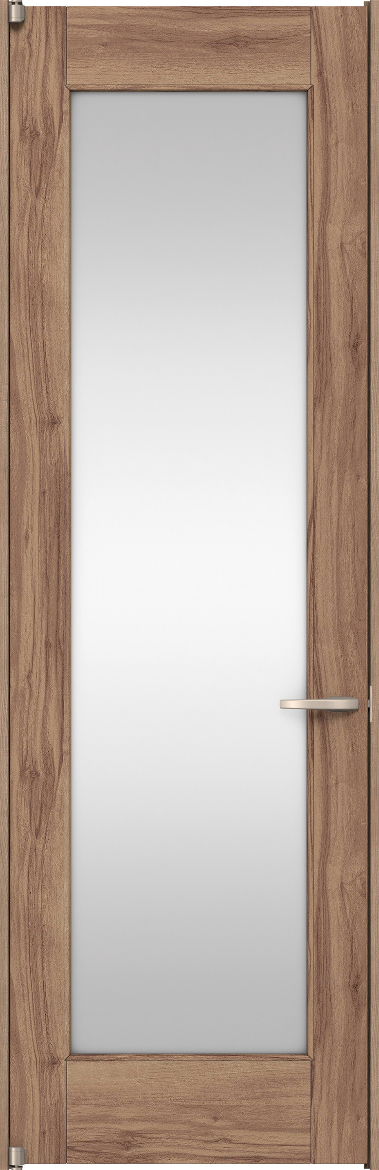 リビングドア　イエリア　二方枠ドア　扉セット　２１デザイン　８５０幅　２４００高　〈バームブラウン柄〉　左開き　空錠　ピボット丁番