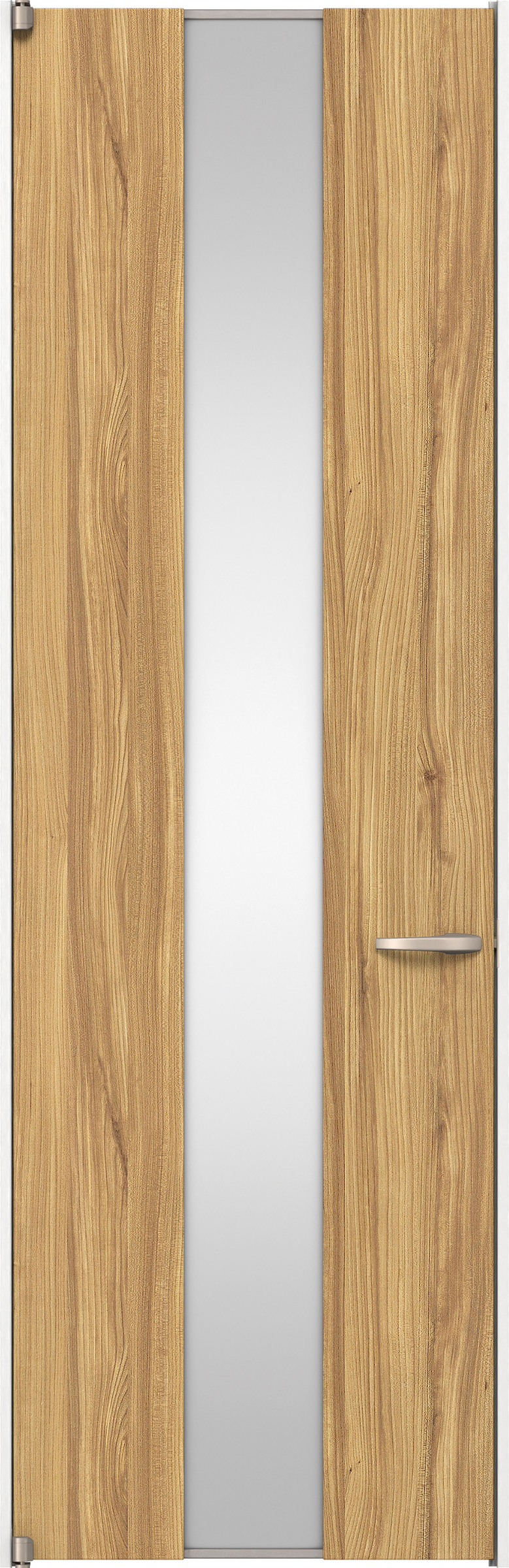 リビングドア　イエリア　二方枠ドア　扉セット　Ｇ５デザイン　８５０幅　２４００高　〈シナモンブラウン柄〉　左開き　空錠　ピボット丁番