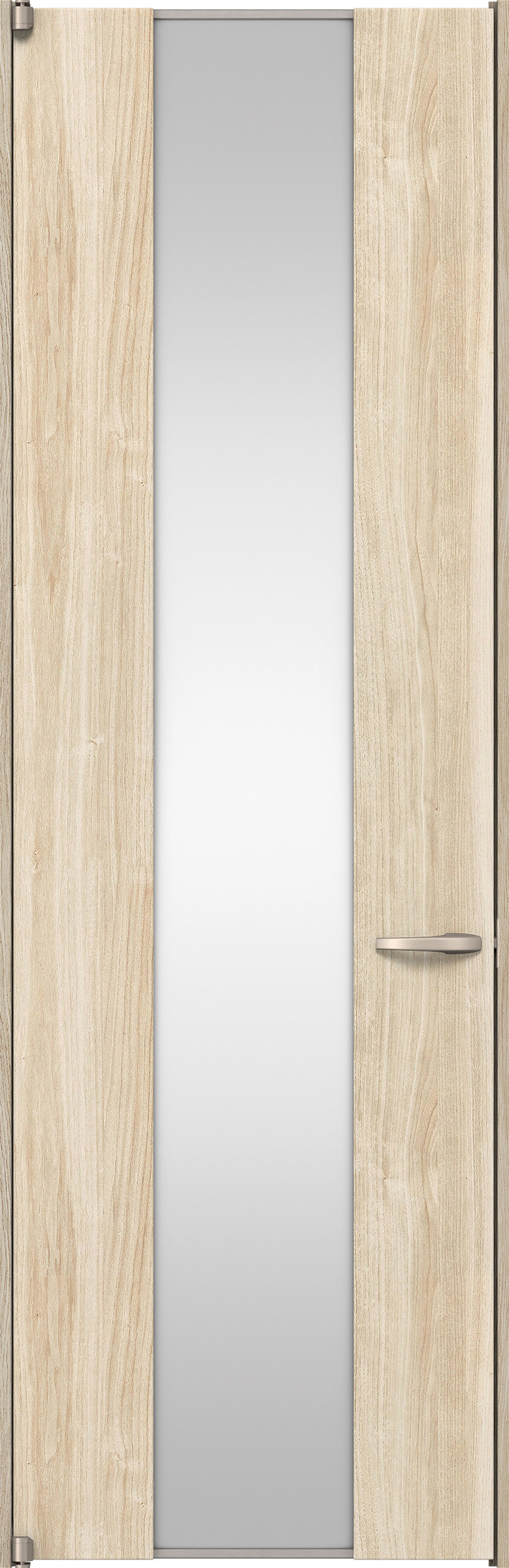 リビングドア　イエリア　二方枠ドア　扉セット　４Ｐデザイン　７３５幅　２４００高　〈コットンベージュ柄〉　左開き　空錠　ピボット丁番