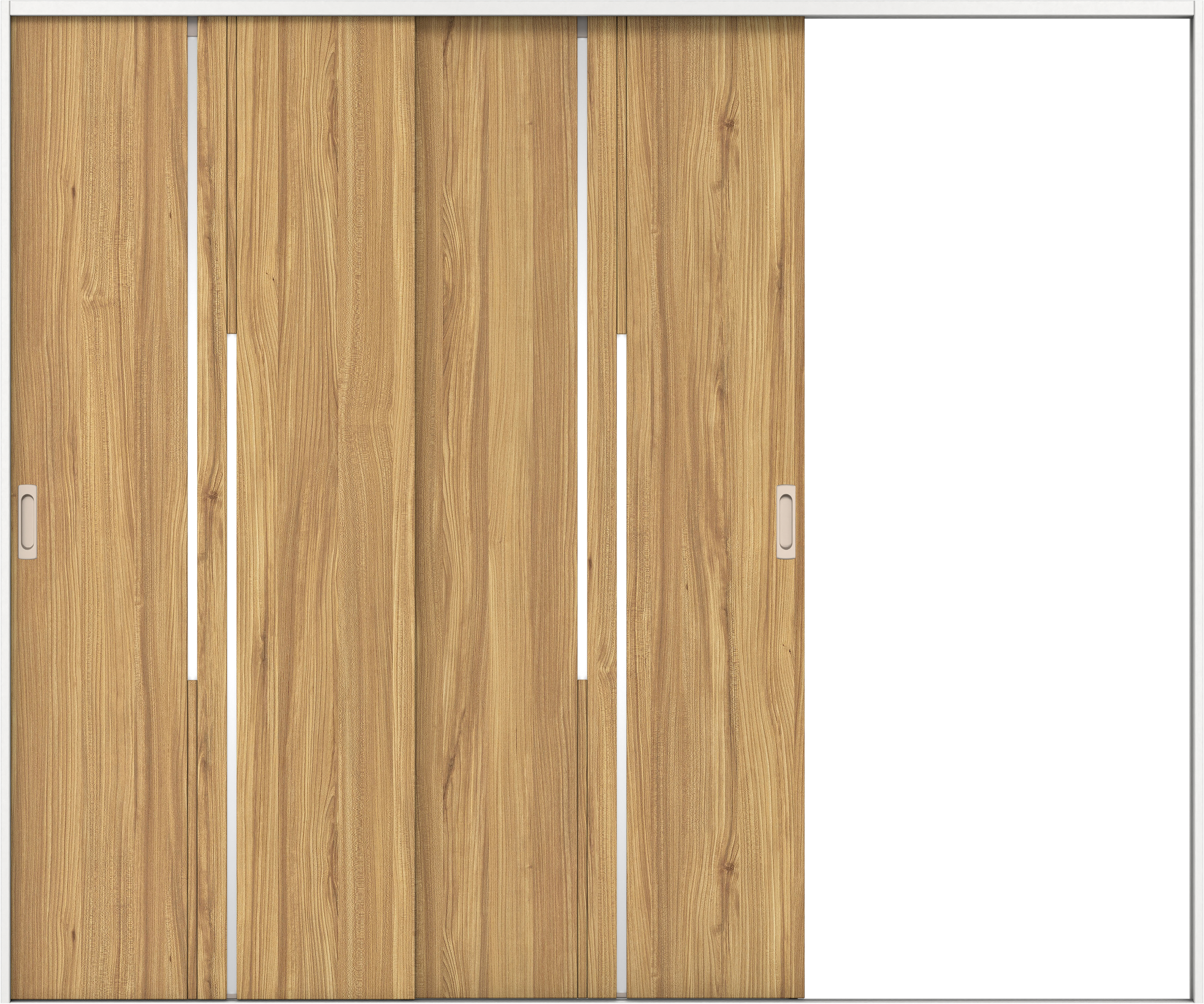 リビングドア　イエリア　引戸・２枚片引　扉セット　７Ｐデザイン　２４３７幅用　２０００高　〈シナモンブラウン柄〉　右引用　錠なし　ラクラクローズ付