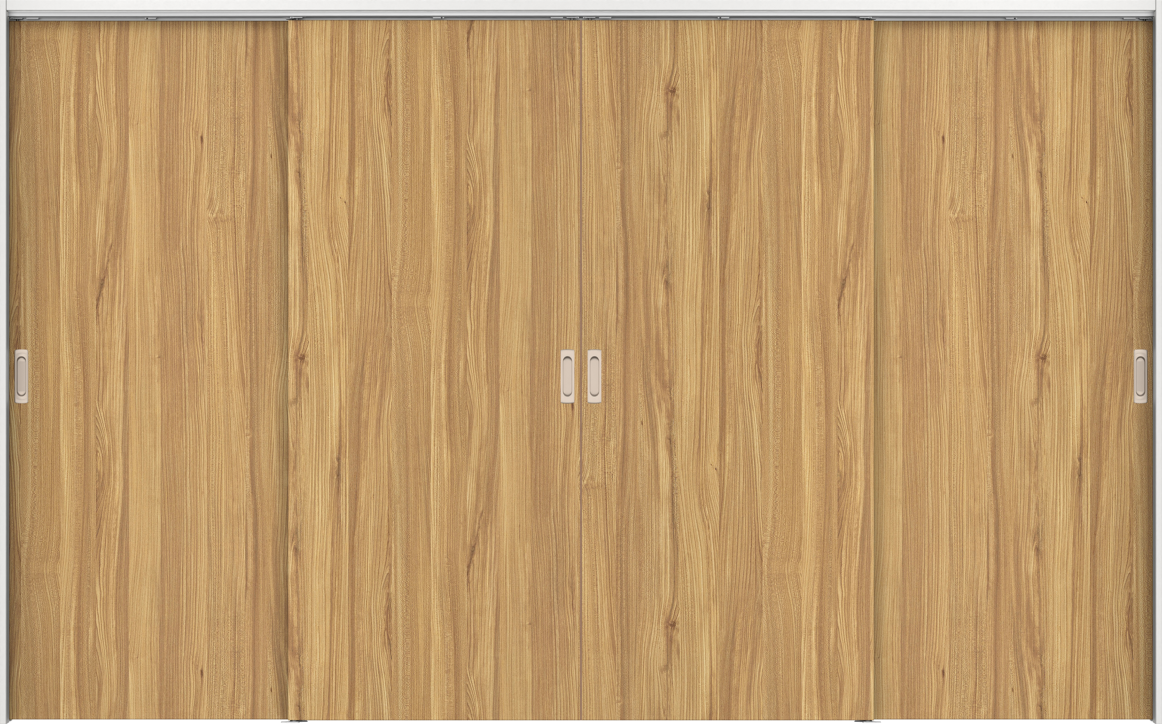 リビングドア　イエリア　吊戸・４枚引違　扉セット　００デザイン　３２６６幅用　２０００高　〈シナモンブラウン柄〉　左右兼用　錠なし　ラクラクローズ付用