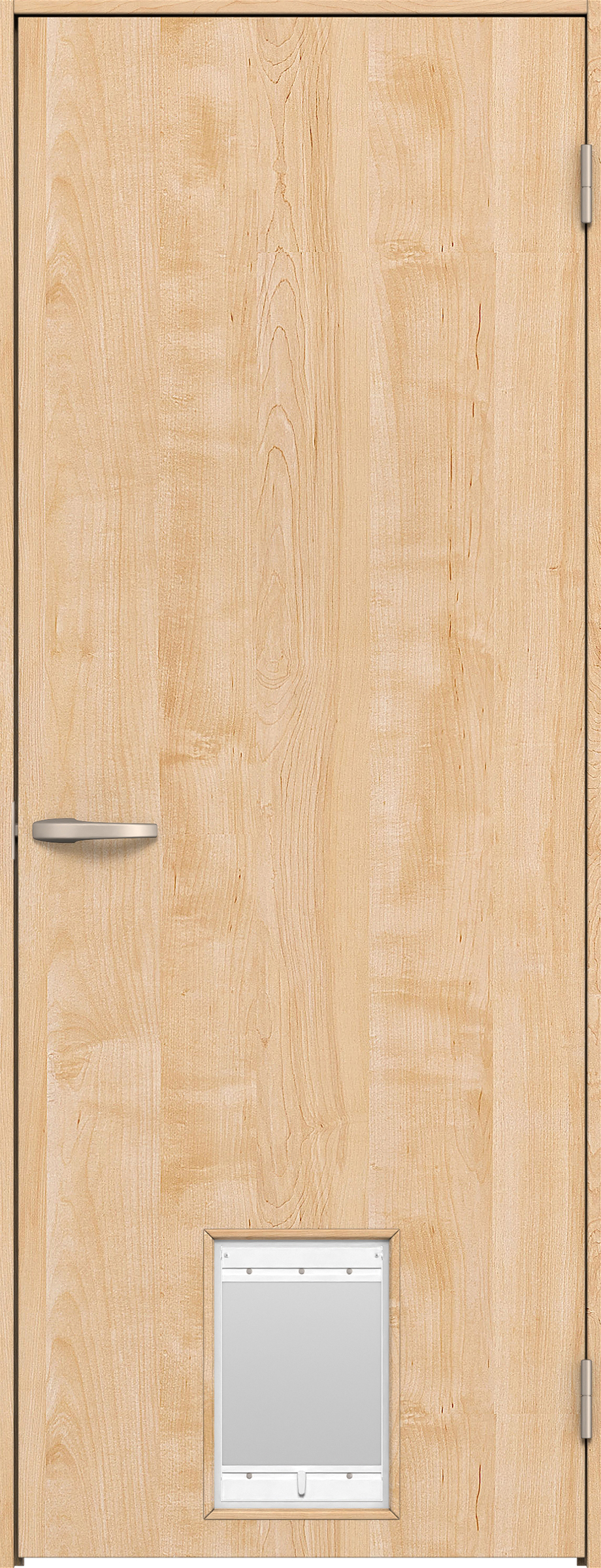 リビングドア　イエリア　機能ドア　ペットドア　扉セット　Ｅ０デザイン　７５５幅　２０００高　〈ミルベージュ柄〉　右開き　空錠　Ｎスタンダード丁番