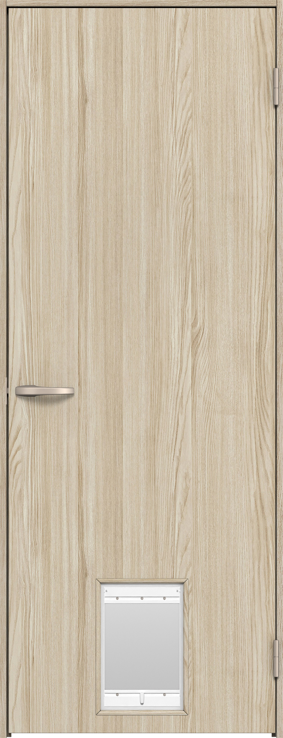 リビングドア　イエリア　機能ドア　ペットドア　扉セット　Ｅ０デザイン　７５５幅　２０００高　〈ソフトグレージュ柄〉　右開き　空錠　Ｎスタンダード丁番