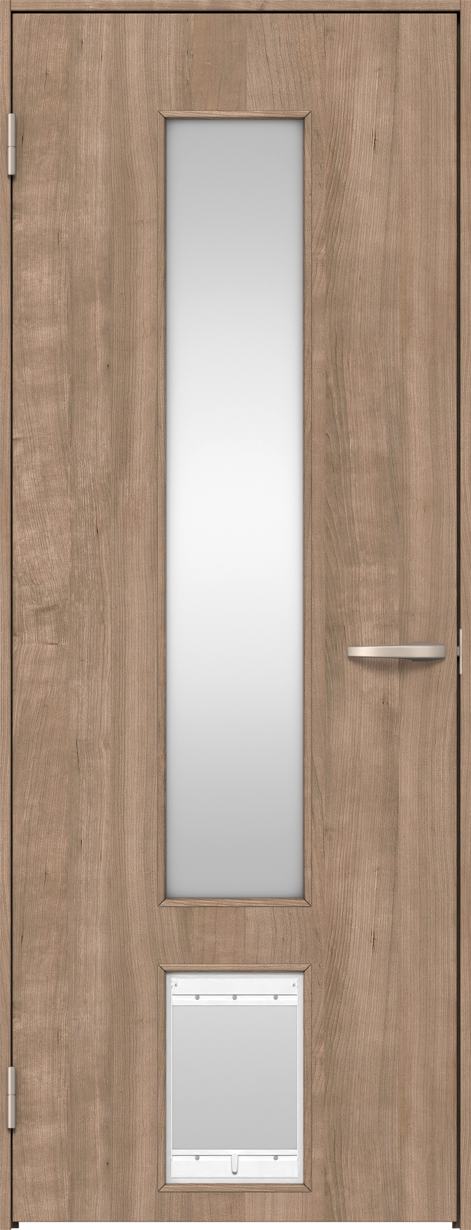 リビングドア　イエリア　機能ドア　ペットドア　扉セット　Ｐ８デザイン　７８０幅　２０００高　〈トープグレー柄〉　左開き　空錠　Ｎスタンダード丁番