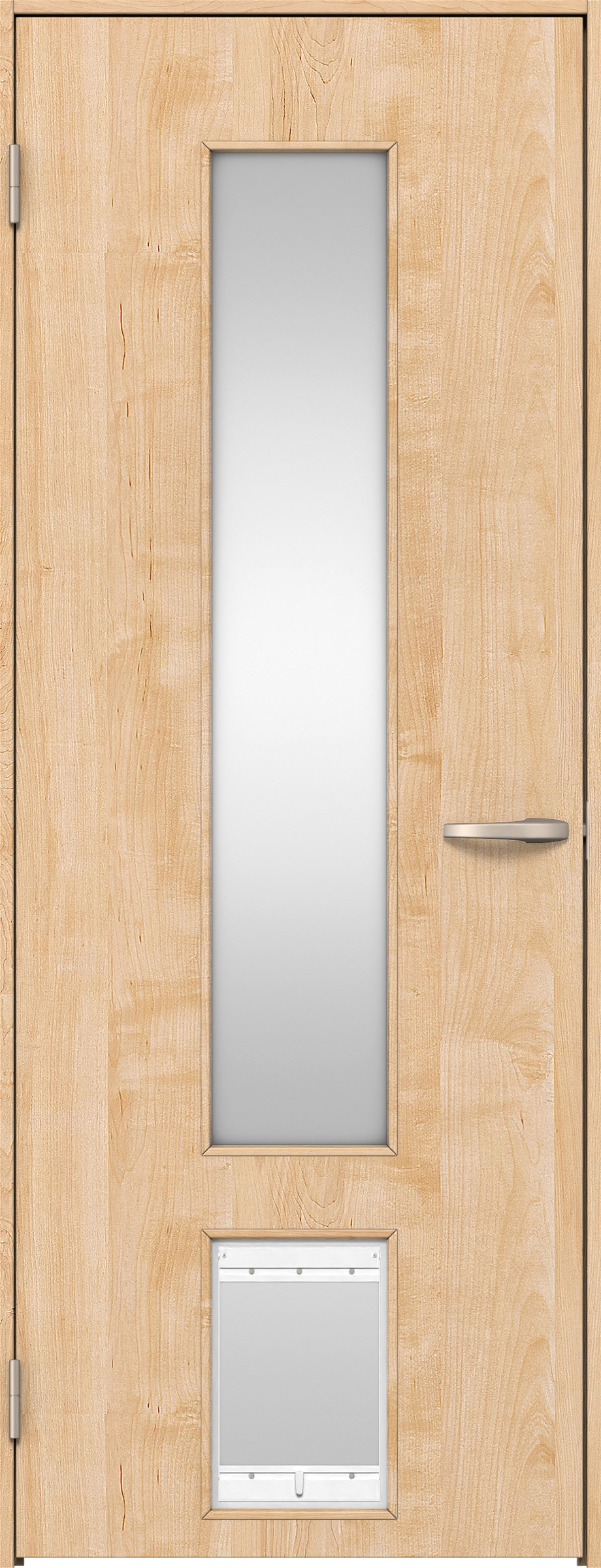 リビングドア　イエリア　機能ドア　ペットドア　扉セット　Ｐ８デザイン　７８０幅　２０００高　〈ミルベージュ柄〉　左開き　空錠　Ｎスタンダード丁番