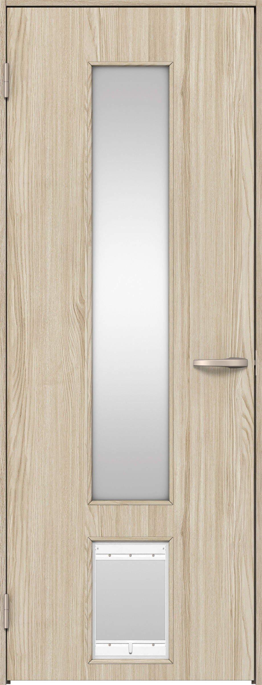 リビングドア　イエリア　機能ドア　ペットドア　扉セット　Ｐ８デザイン　７８０幅　２０００高　〈ソフトグレージュ柄〉　左開き　空錠　Ｎスタンダード丁番