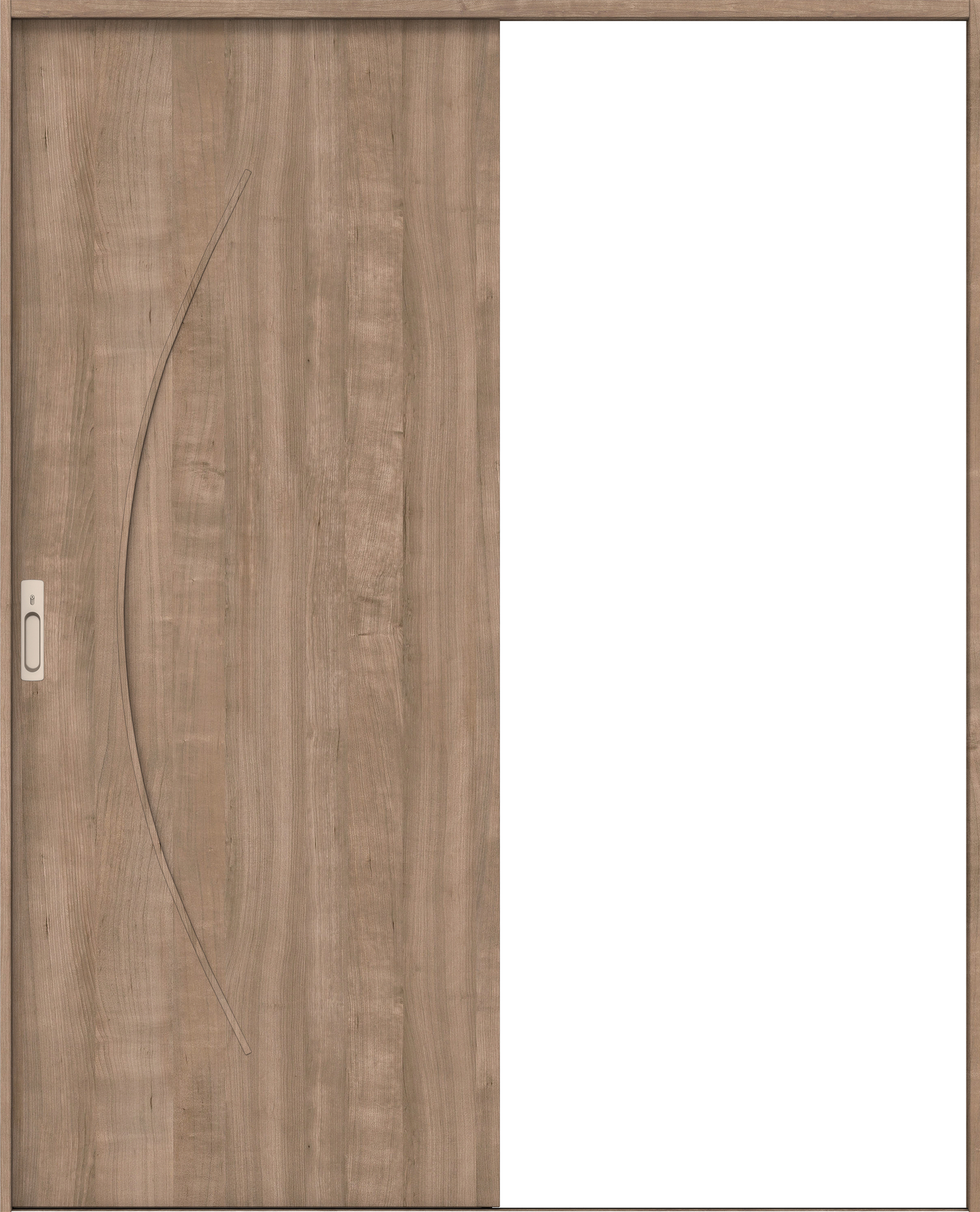 リビングドア　イエリア　引戸・片引　扉セット　Ｓ７デザイン　１６４５幅用　２０００高　〈トープグレー柄〉　左右兼用　カマ錠付　間仕切錠　ラクラクローズ付