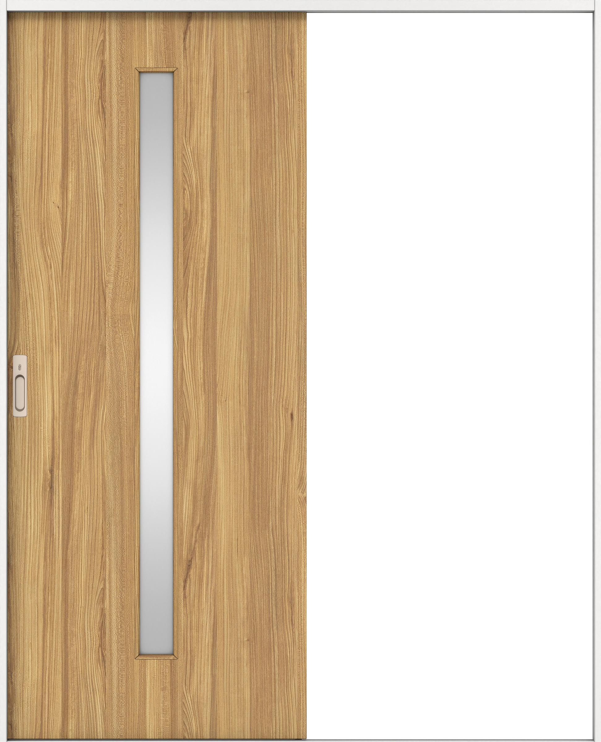 リビングドア　イエリア　引戸・片引　扉セット　Ｃ４デザイン　１６４５幅用　２０００高　〈シナモンブラウン柄〉　左右兼用　カマ錠付　間仕切錠　ラクラクローズ付