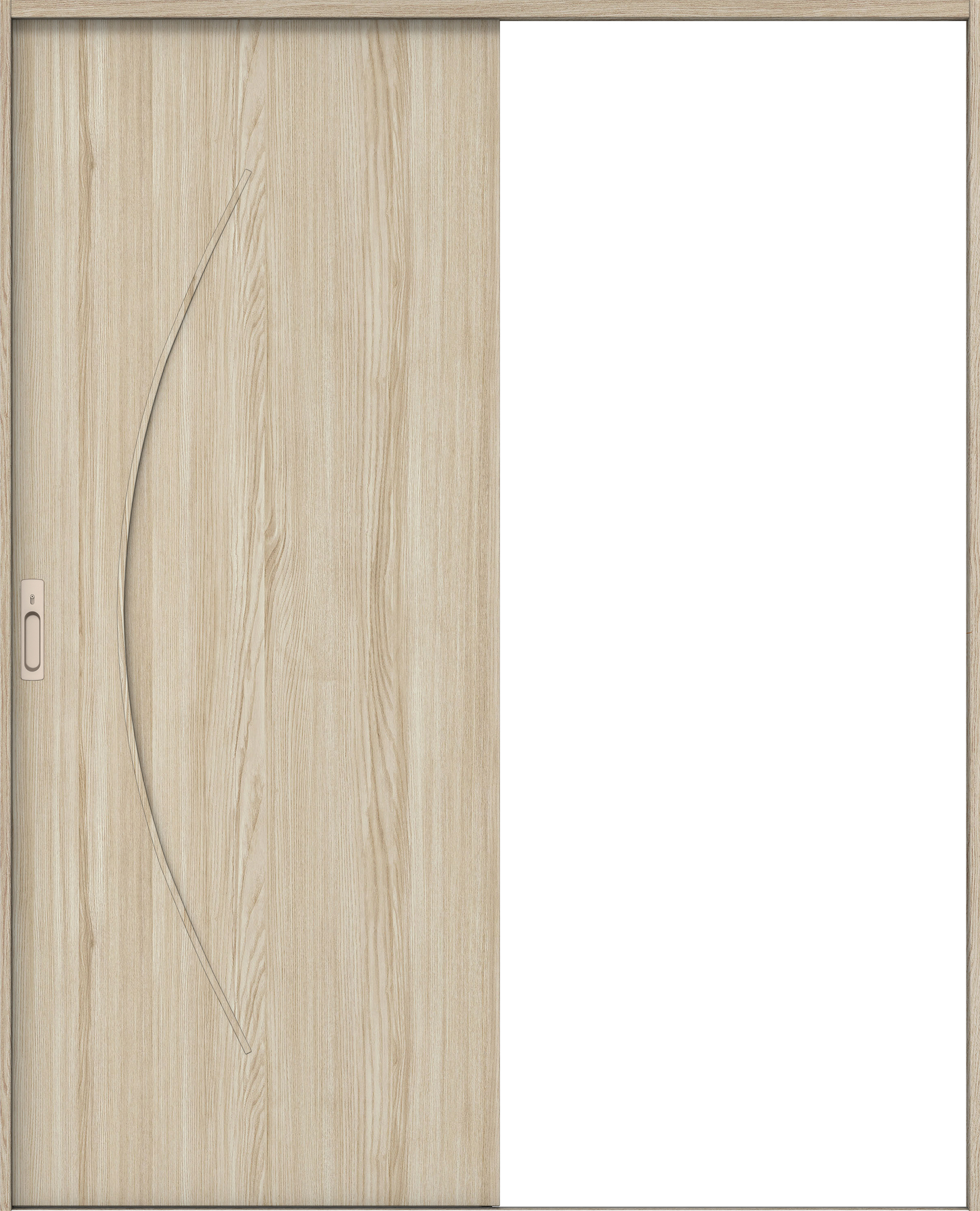 リビングドア　イエリア　引戸・片引　扉セット　Ｓ７デザイン　１６４５幅用　２０００高　〈ソフトグレージュ柄〉　左右兼用　カマ錠付　間仕切錠　ラクラクローズ付